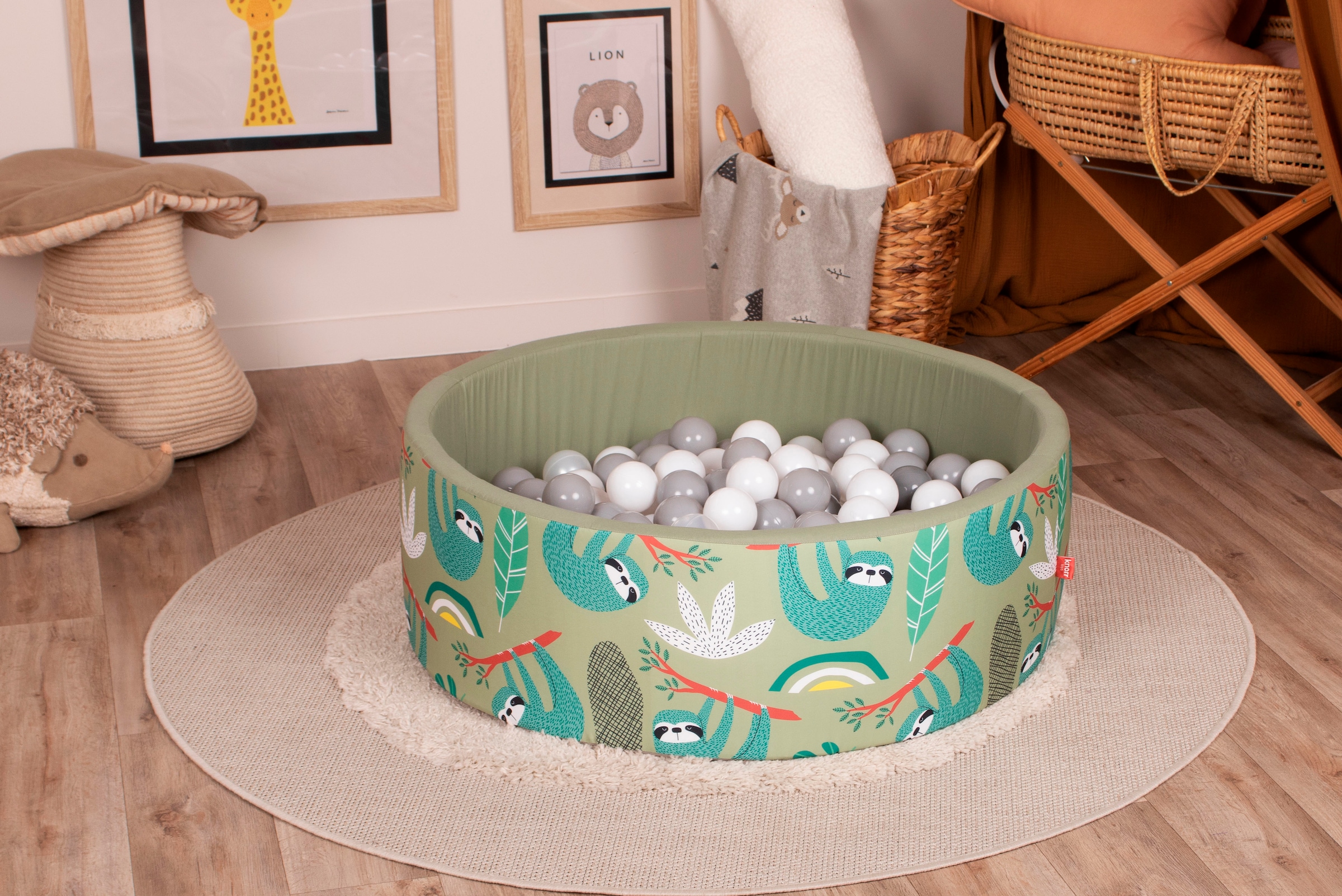 Knorrtoys® Bällebad »Soft, Faultier« Mit 150 Bällen grey/white/transparent, Made in Europe