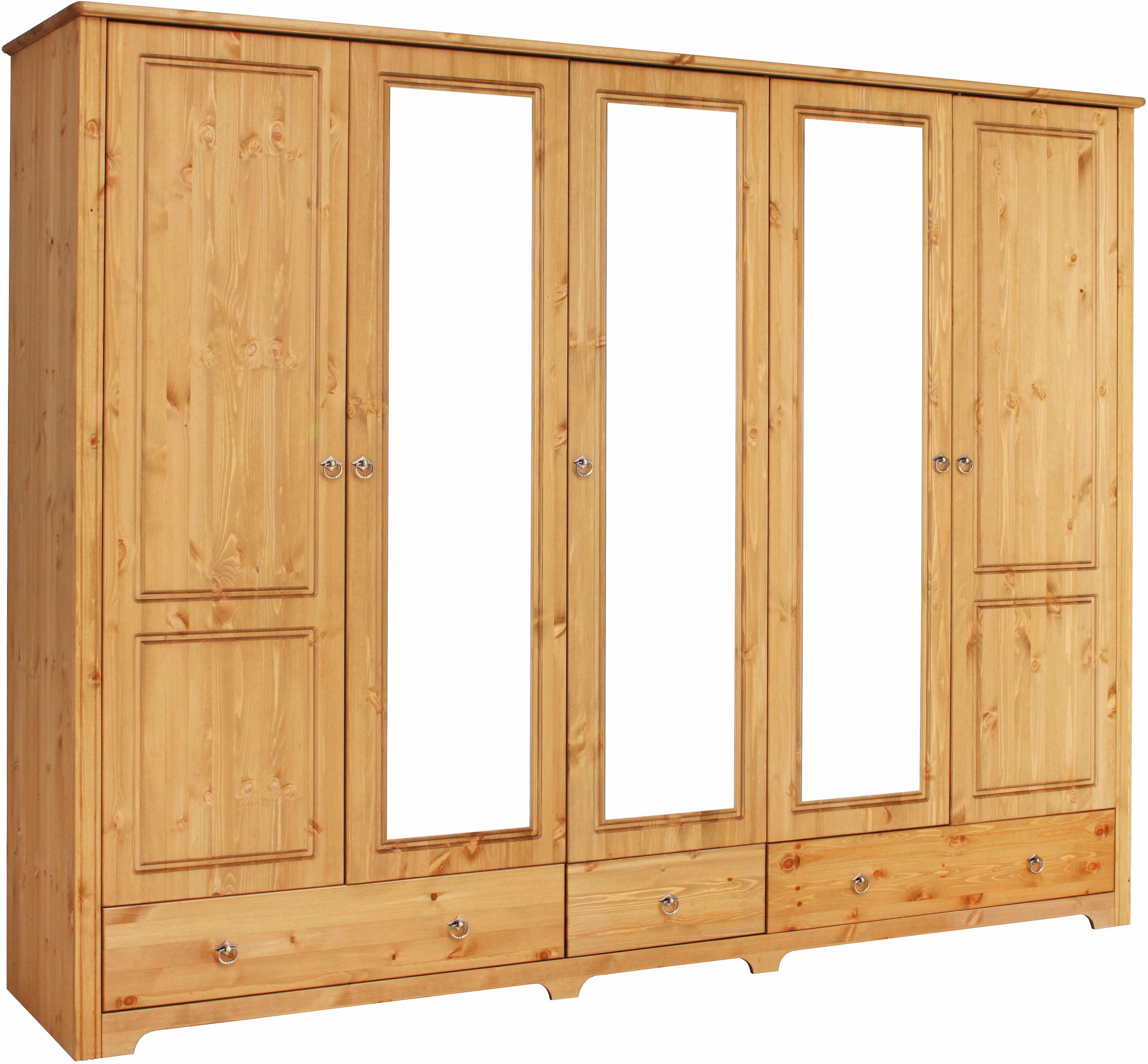 GOODproduct Ensemble de chambre à coucher »Hugo« Set, 4 cuis tlg. Bett 180x200 cm, 5-trg Kleiderschrank und 2 Nachttische