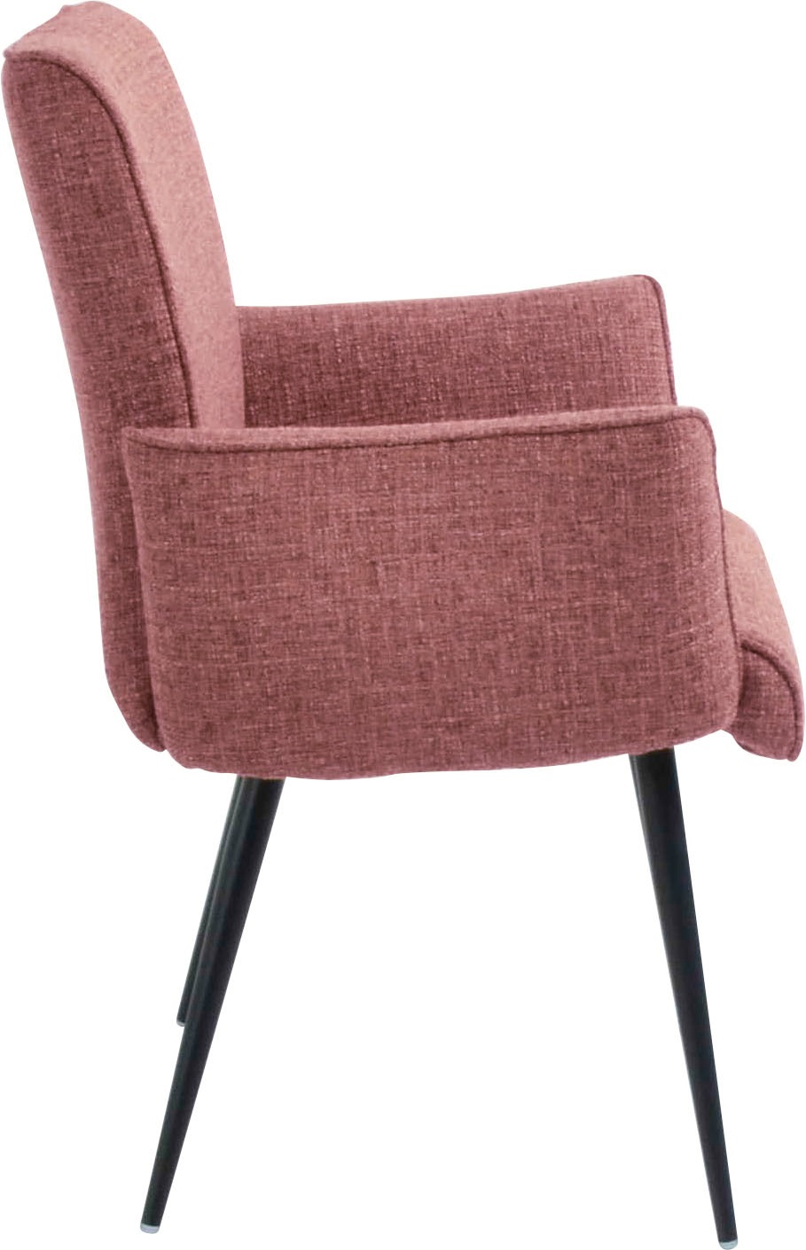 K+W Komfort & Wohnen Chaise avec accoudoirs »Giacomo I« () 1 cuischaise à 4 pieds avec accoudoirs, passepoil de 4mm tout autour du dossier et de l'assise