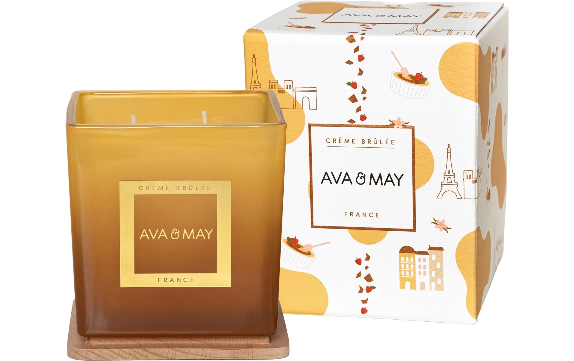 AVA & MAY Duftkerze »Crème Brulée, 450 g«