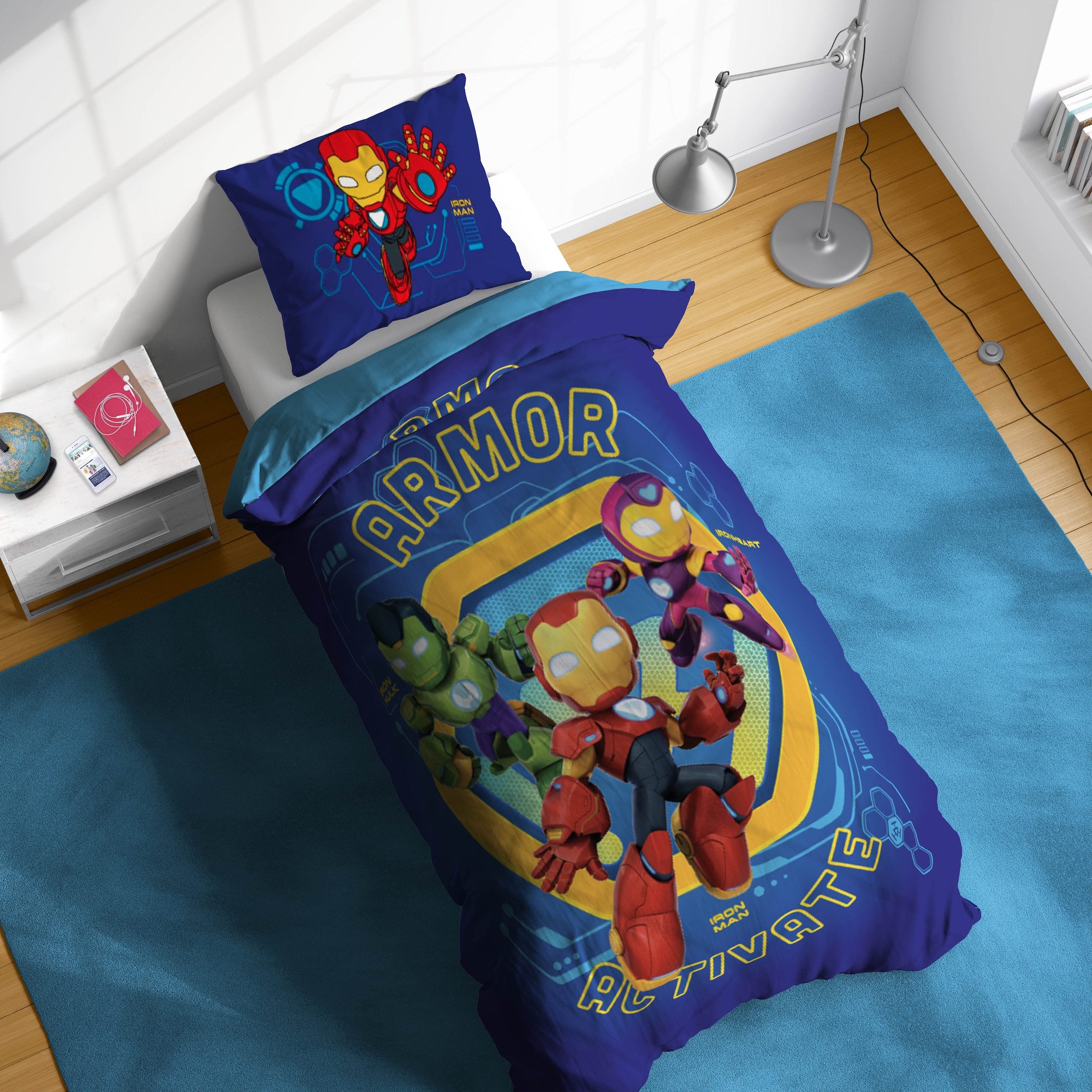 MARVEL Linge de lit pour enfants »Iron Man Armor« 2 100% coton