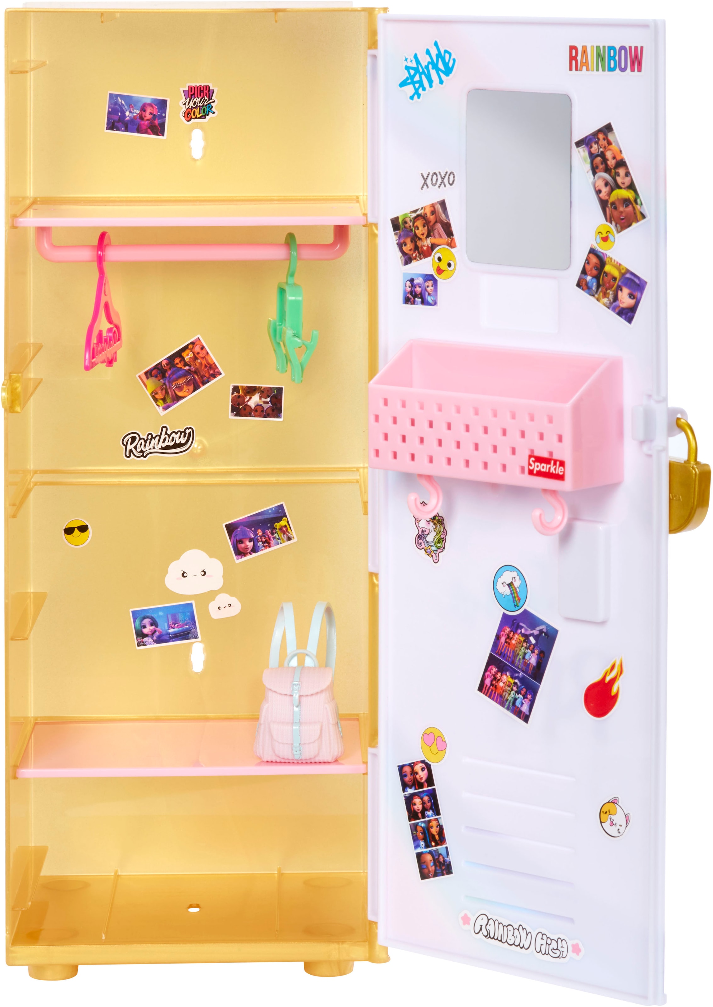 RAINBOW HIGH Armoire à vêtements de poupée »Rainbow High Locker and Doll Playset« inklusive Puppe Pinkly Page