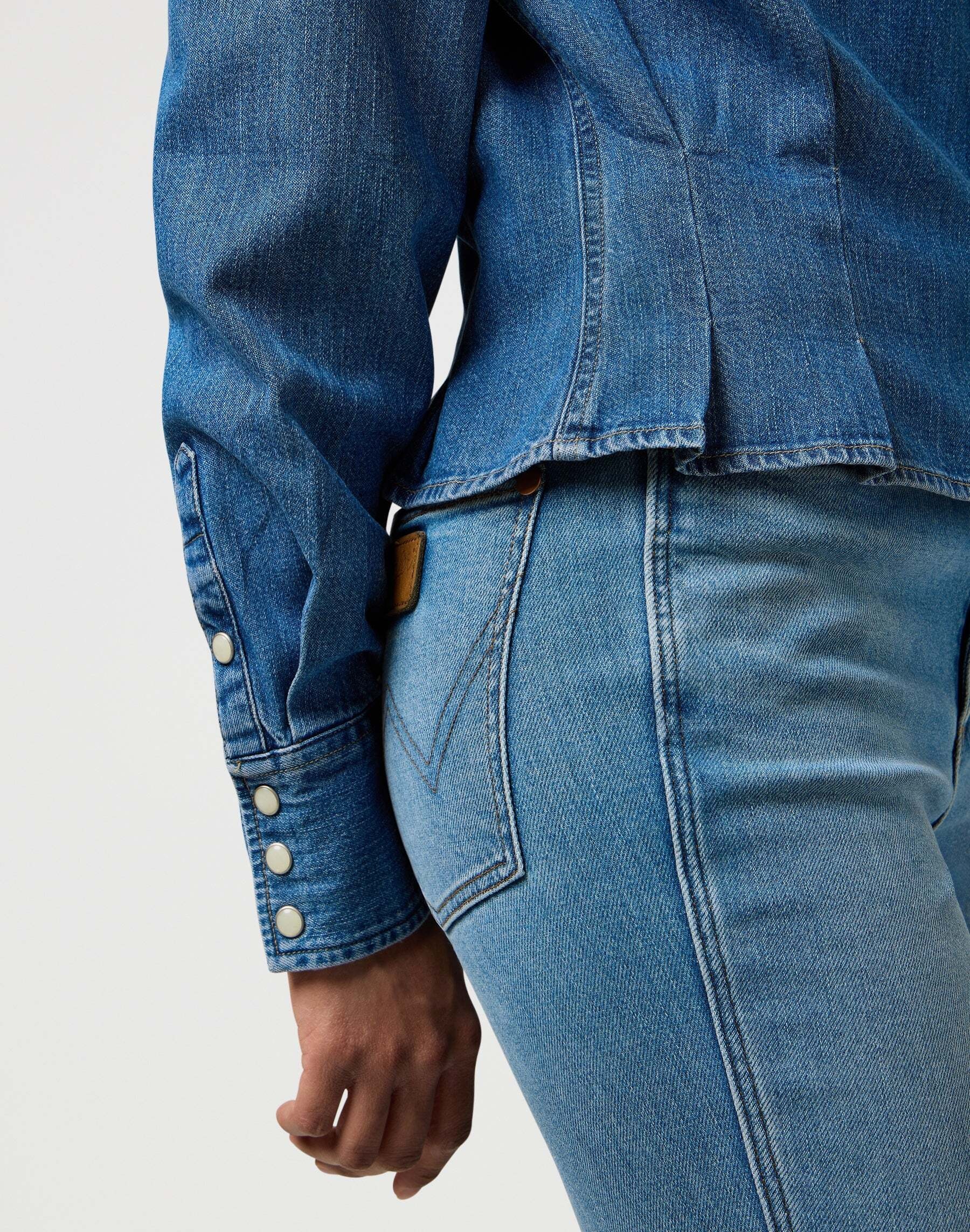 Wrangler Blouse en jean »WRANGLER Jeanshemd Femme Peplum Shirt«