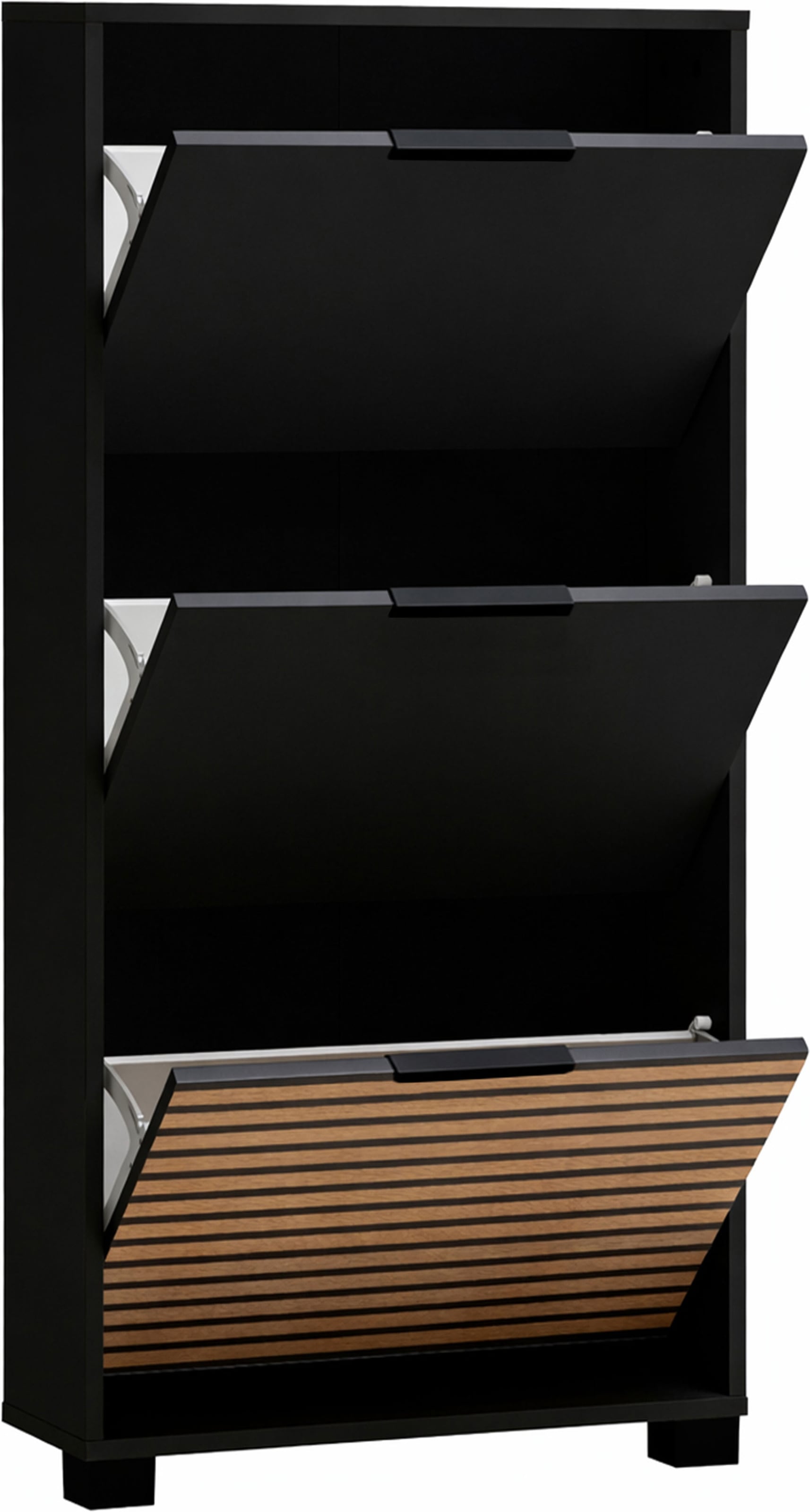 Schildmeyer Armoire à chaussures »HANK, 3 Klappen, Breite 59,8 cm, akustik-optik, MADE IN GERMANY« 1 cuis tlg. un rabat avec aspect plaques acoustiques, FABRIQUÉ EN ALLEMAGNE