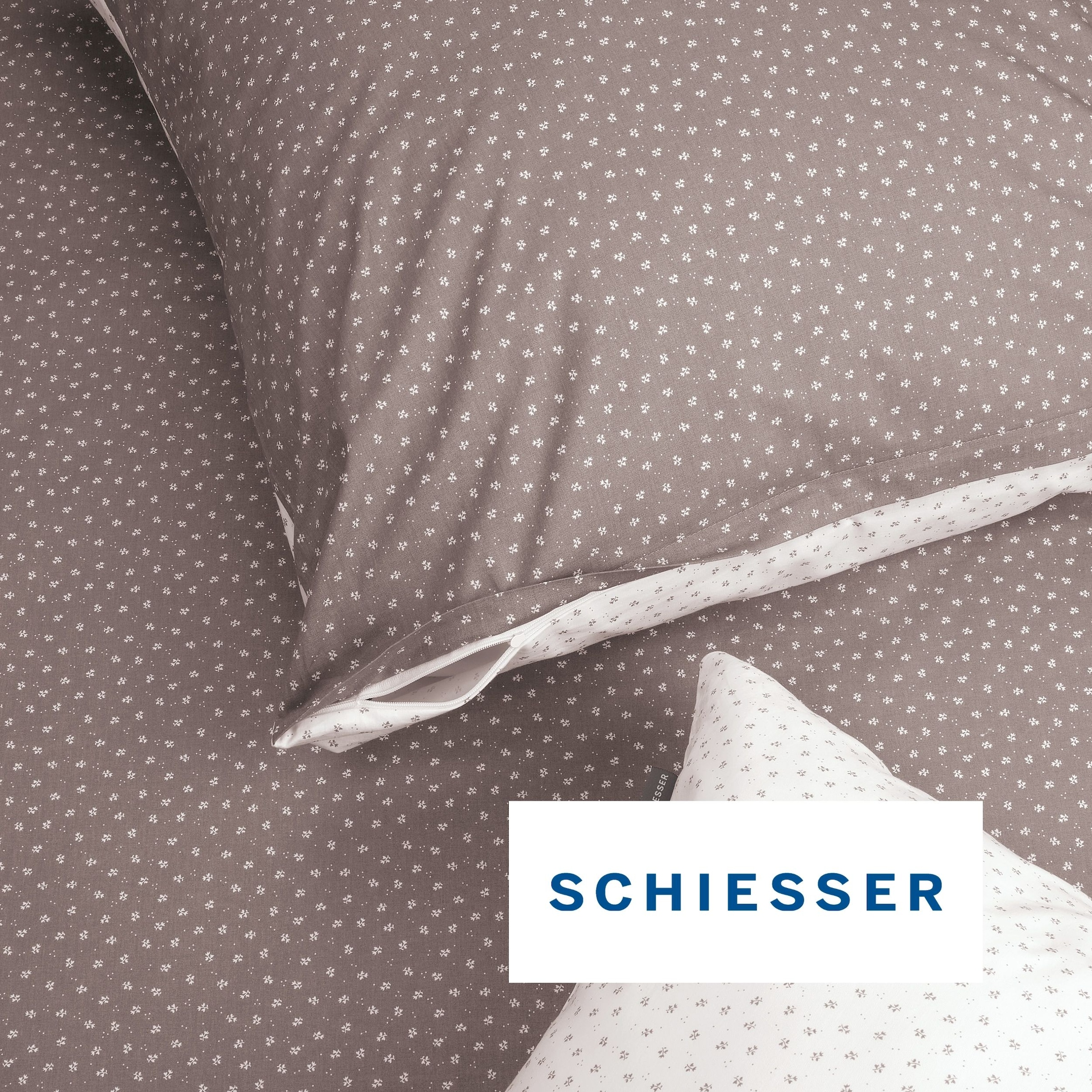 Schiesser Linge de lit »Millie aus weicher Baumwolle mit filigranen Blüten« 2 cuis OEKO-TEX® MADE IN GREEN
