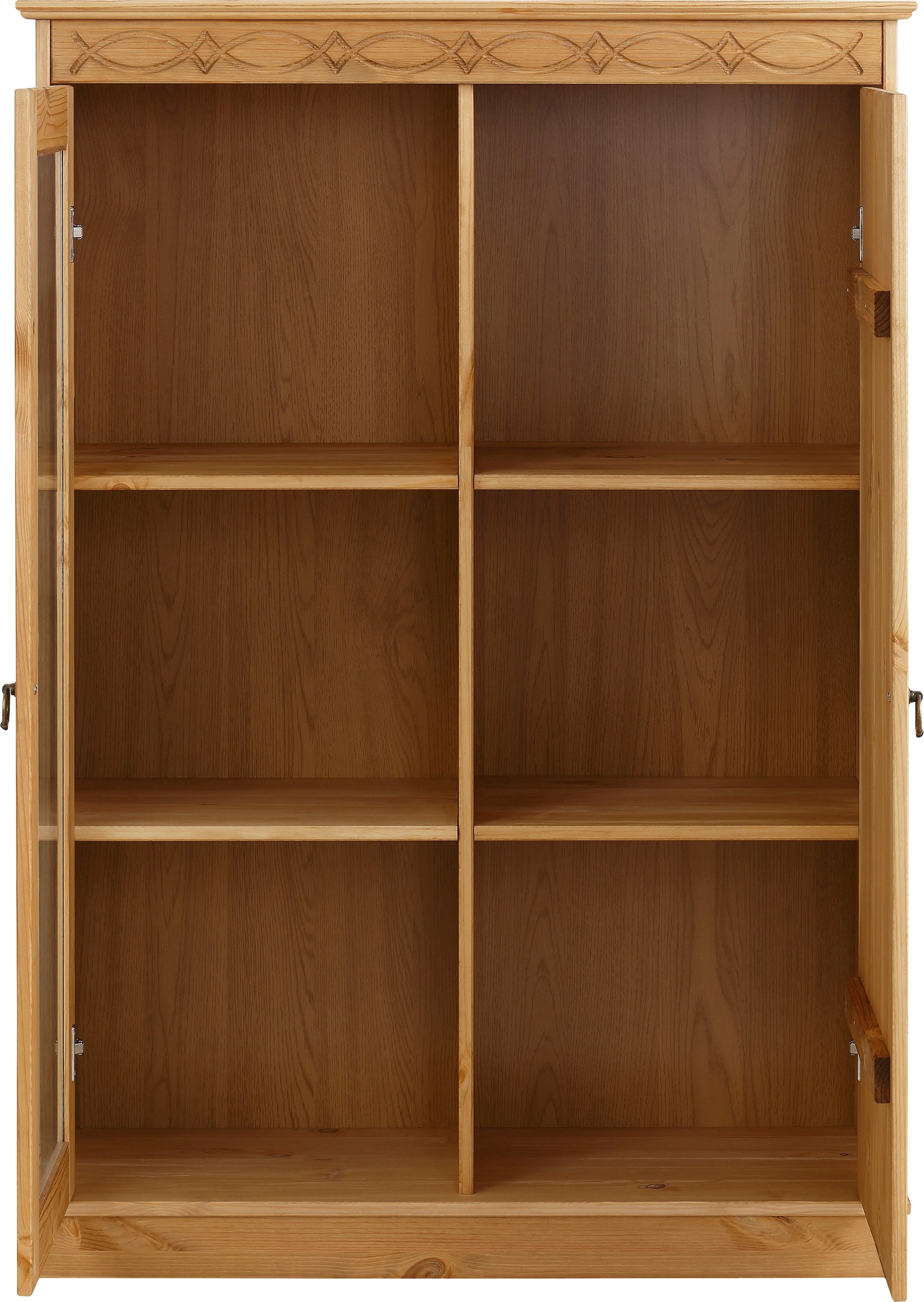 GOODproduct Highboard »Indra« Vitrine, Breite 85 cm, aus massiver Kiefer