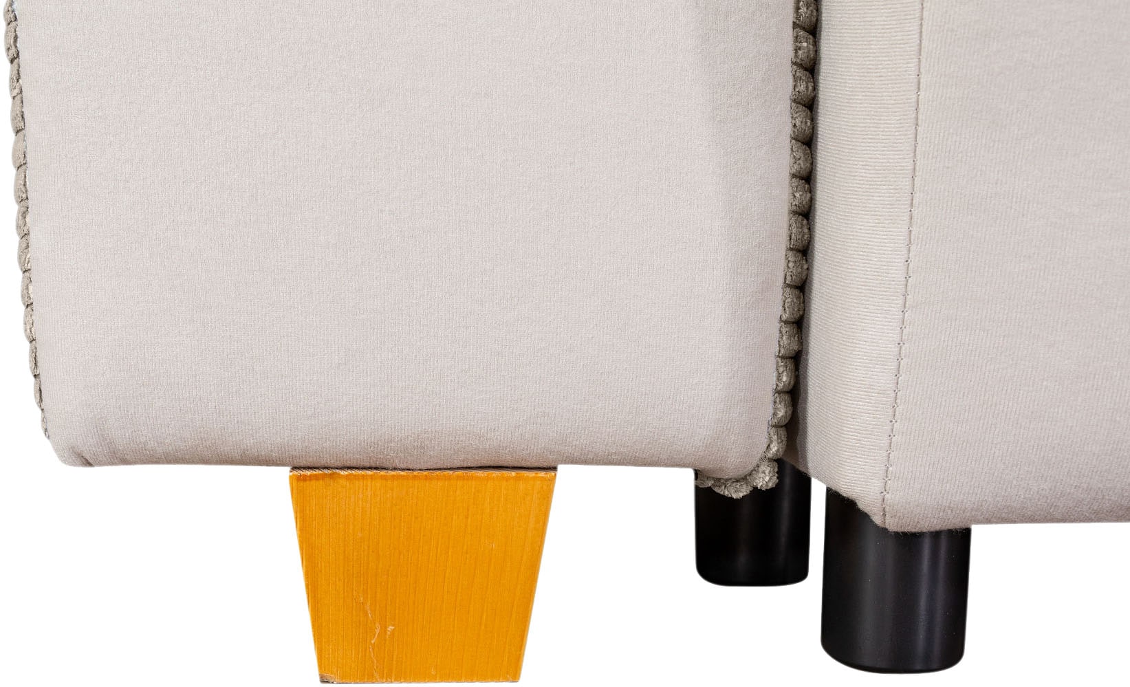 COLLECTION AB Canapé-lit »Yves, B: 243 cm, Liegefl. 142x194 cm« Bettfunktion, Bettkasten & 2 Zierkissen, Federkern