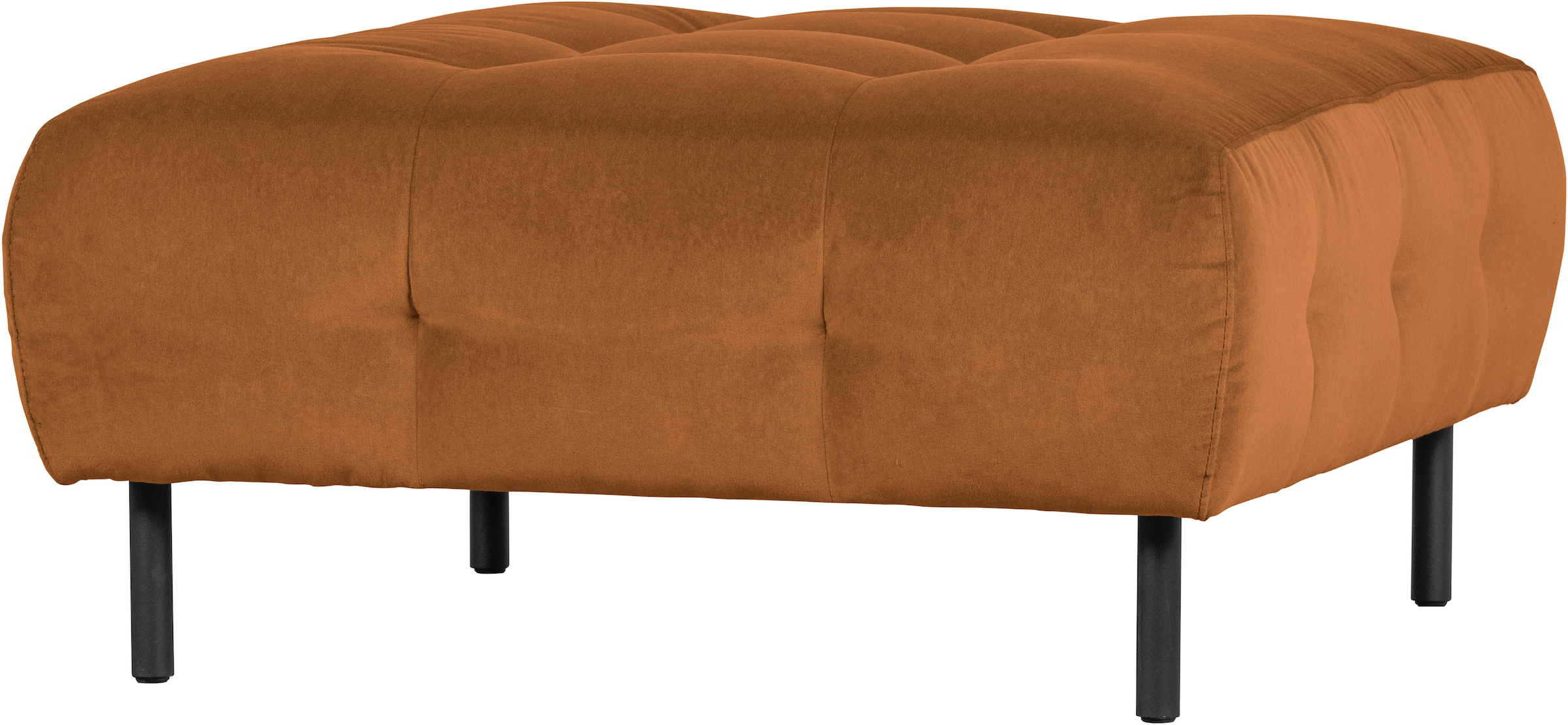WOOOD Hocker »Lloyd mit Loma-Velvetbezug mit Metallgestell, B 90 x T 90 x H 45 cm« Maximale Verschleissfestigkeit, Pfleiglicht, einfach zu montieren