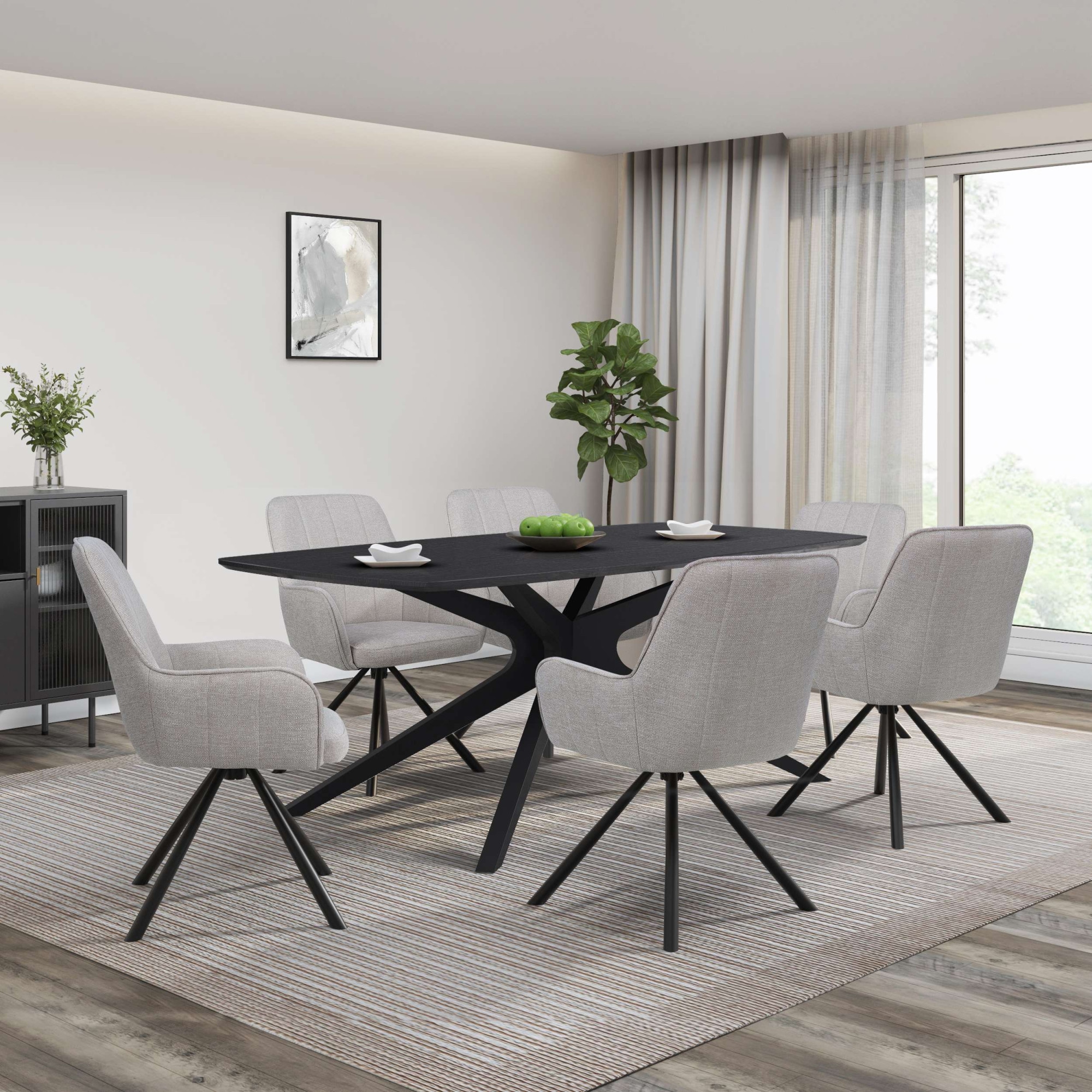 GOODproduct Esszimmerstuhl »Flaurent« () 2 Stk.gepolsterte Rückenlehne, Armlehne und Sitzfläche, Sitzhöhe 50 cm