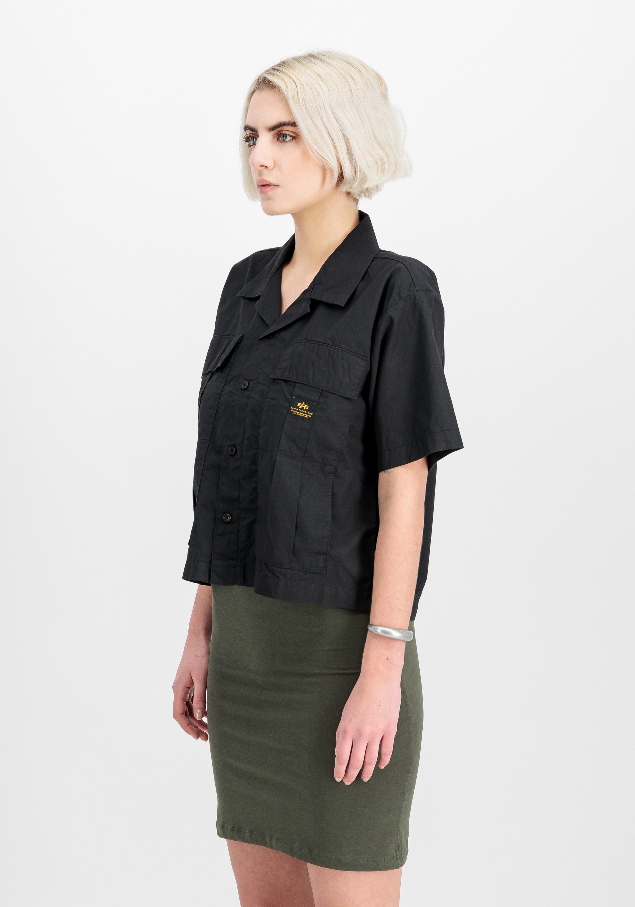 Alpha Industries Print-Shirt »Short Sleeve Cargo Shirt W«
