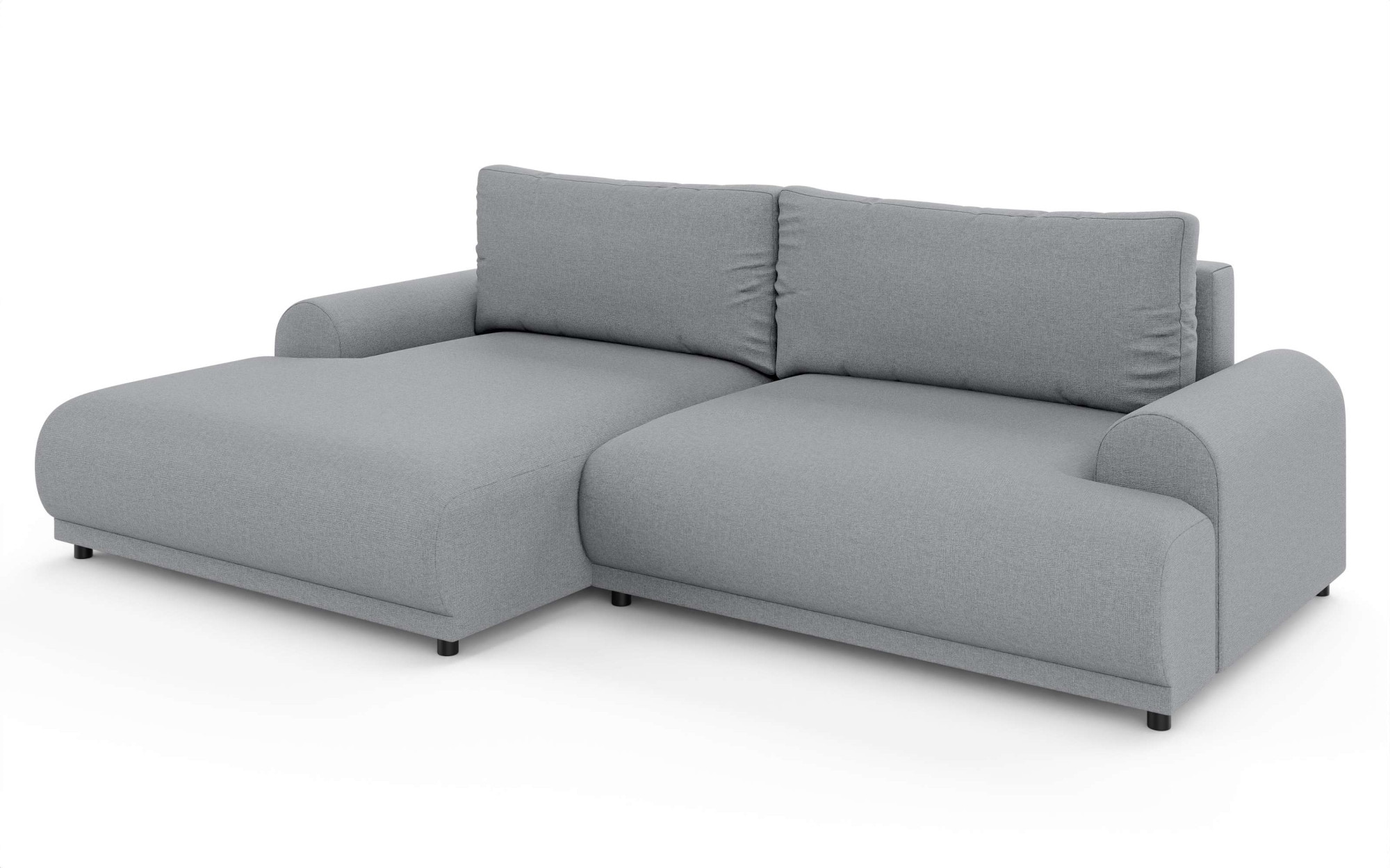 INOSIGN Canapé d'angle »Marsby, mit Bettfunktion und Bettkasten, Masse: B/H/T 242/65/145 cm« L-Form mit Wellenunterfederung, Recamiere links oder rechts bestellbar