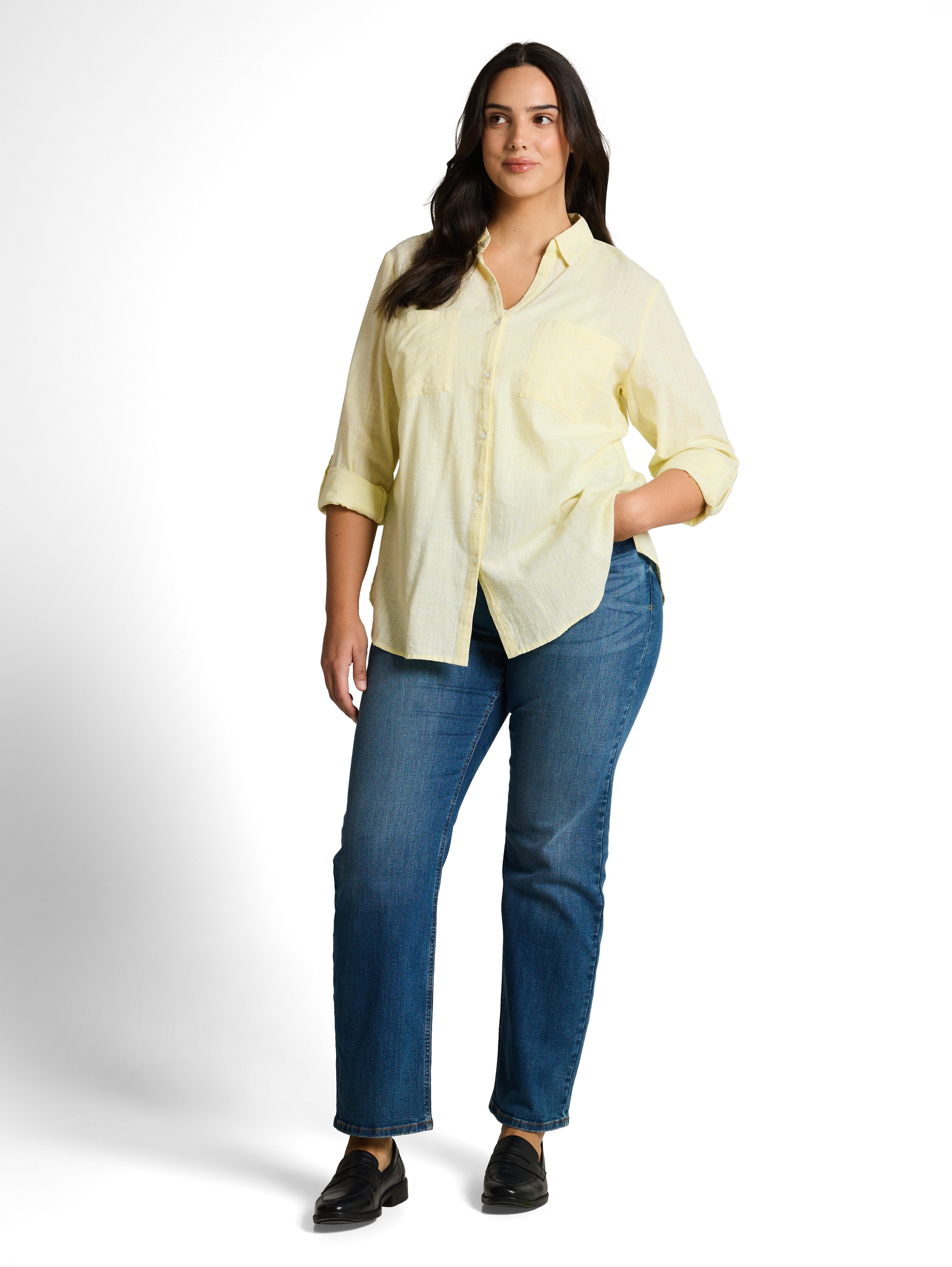TOM TAILOR PLUS Chemisier à chemise »TTP Blouse« avec poches poitrine appliquées