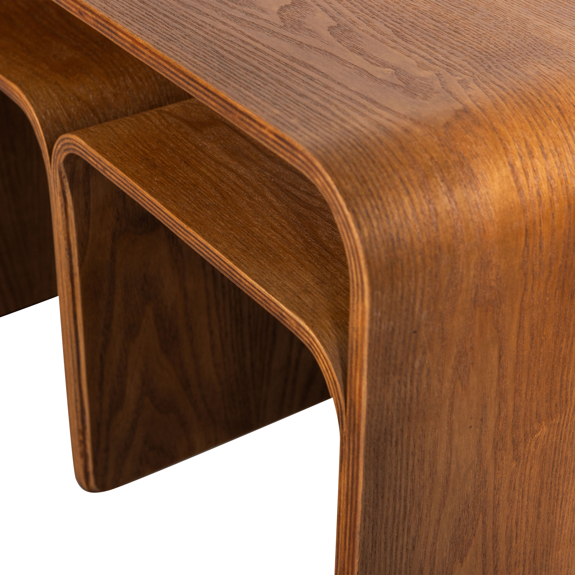 WOOOD Beistelltisch »Frey Plywood mit abgerundeten Ecken multifunktional H40 x B60 x T32 cm« Tragkraft 150 kg, auch seitlich aufstellbar, vollständig montiert