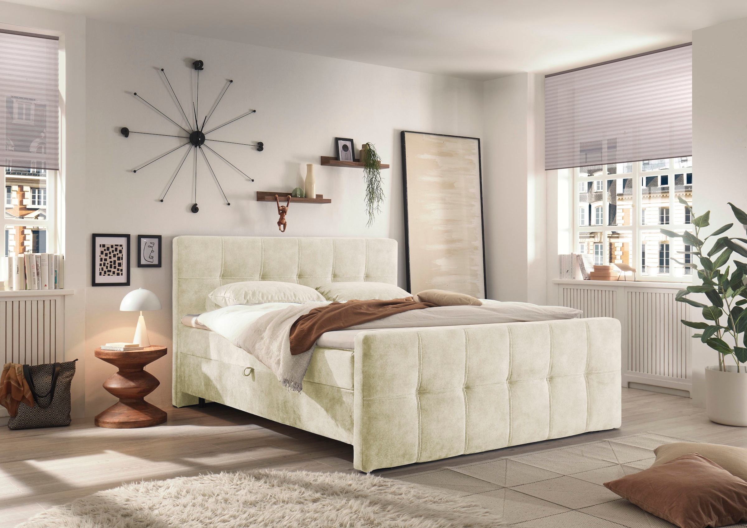 ED EXCITING DESIGN Boxbett »Valetta« mit Bettkasten, inkl. Topper