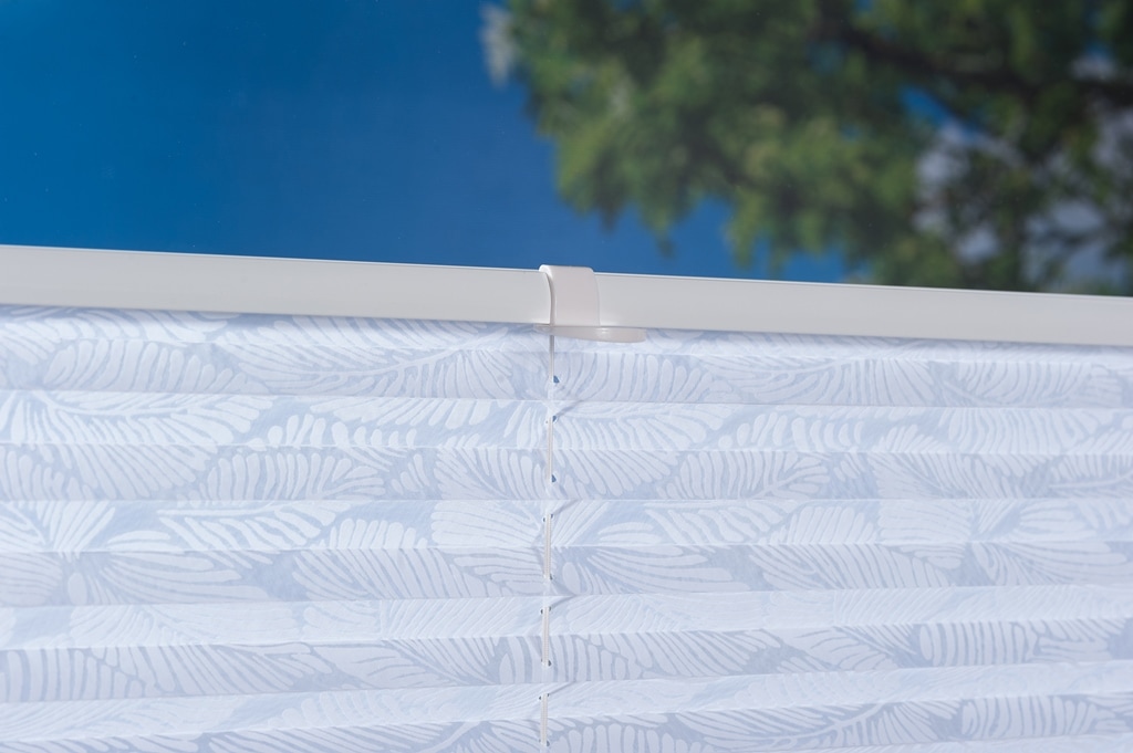 K-HOME Plissé »Capri« protection contre la lumière Aucun perçage requis Tissu burnout