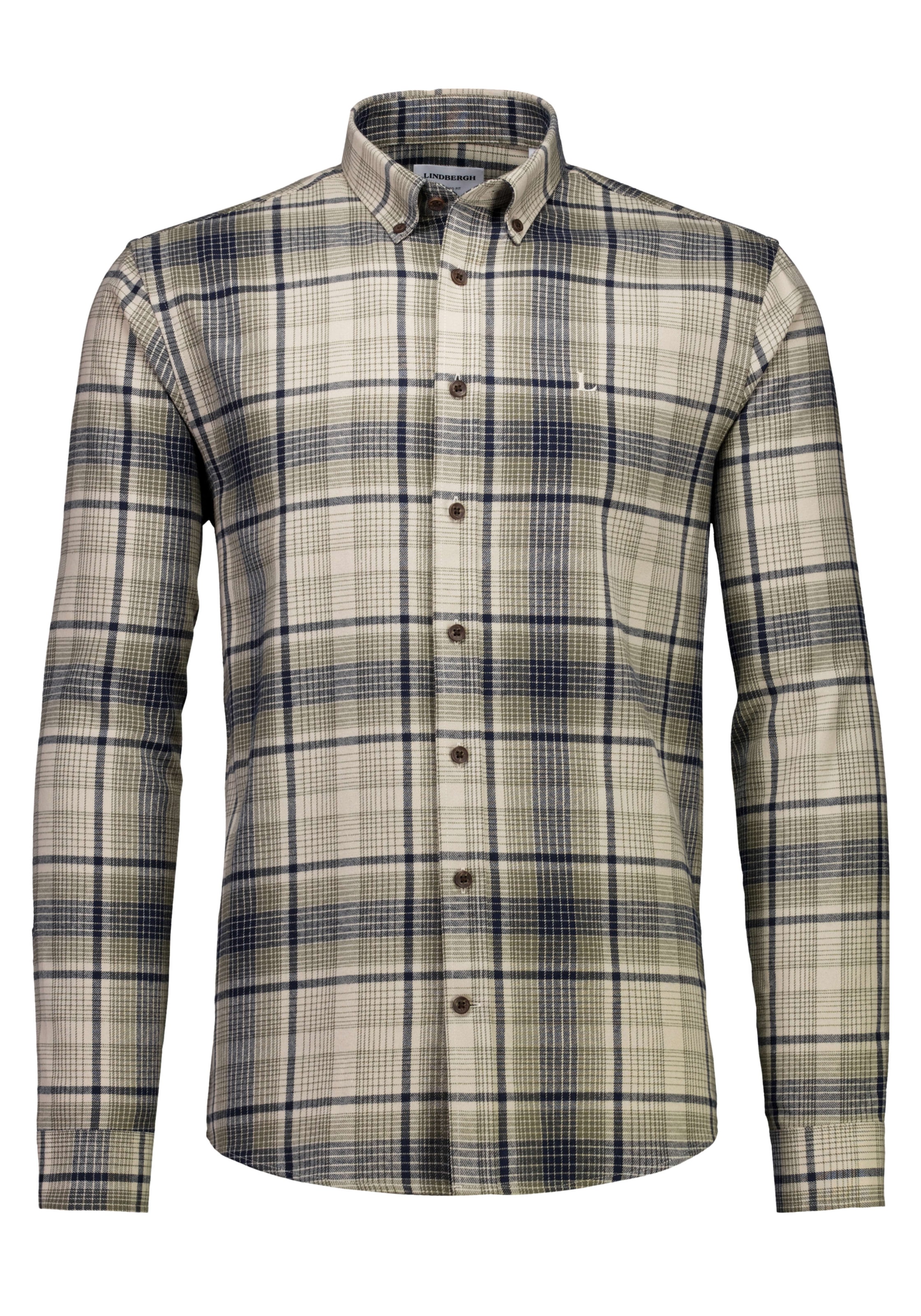 LINDBERGH Chemise à carreaux avec patte de boutonnage et col boutonné / coupe décontractée