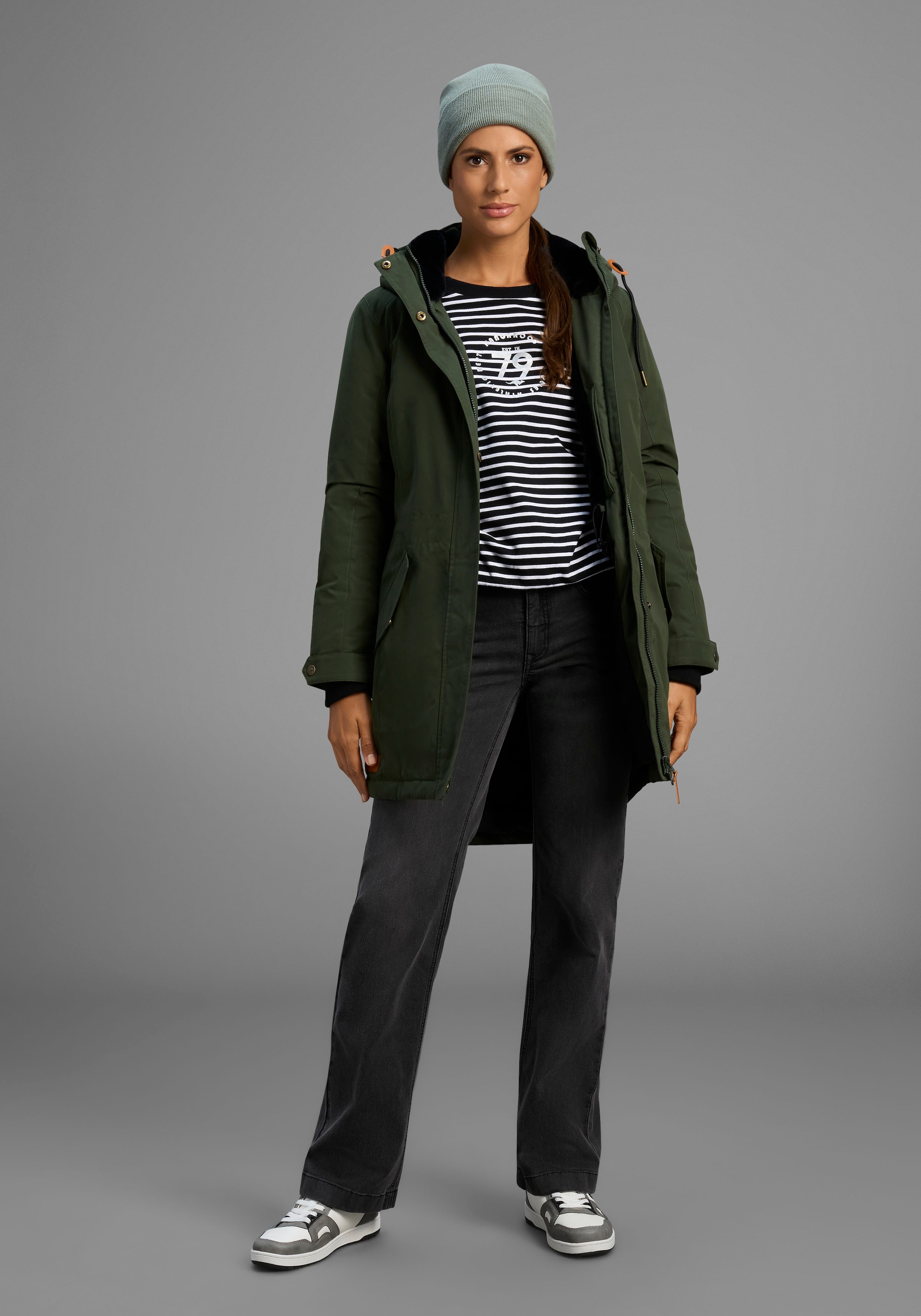 KangaROOS Parka mit Teddy Fellimitat gefüttert, Winterjacke