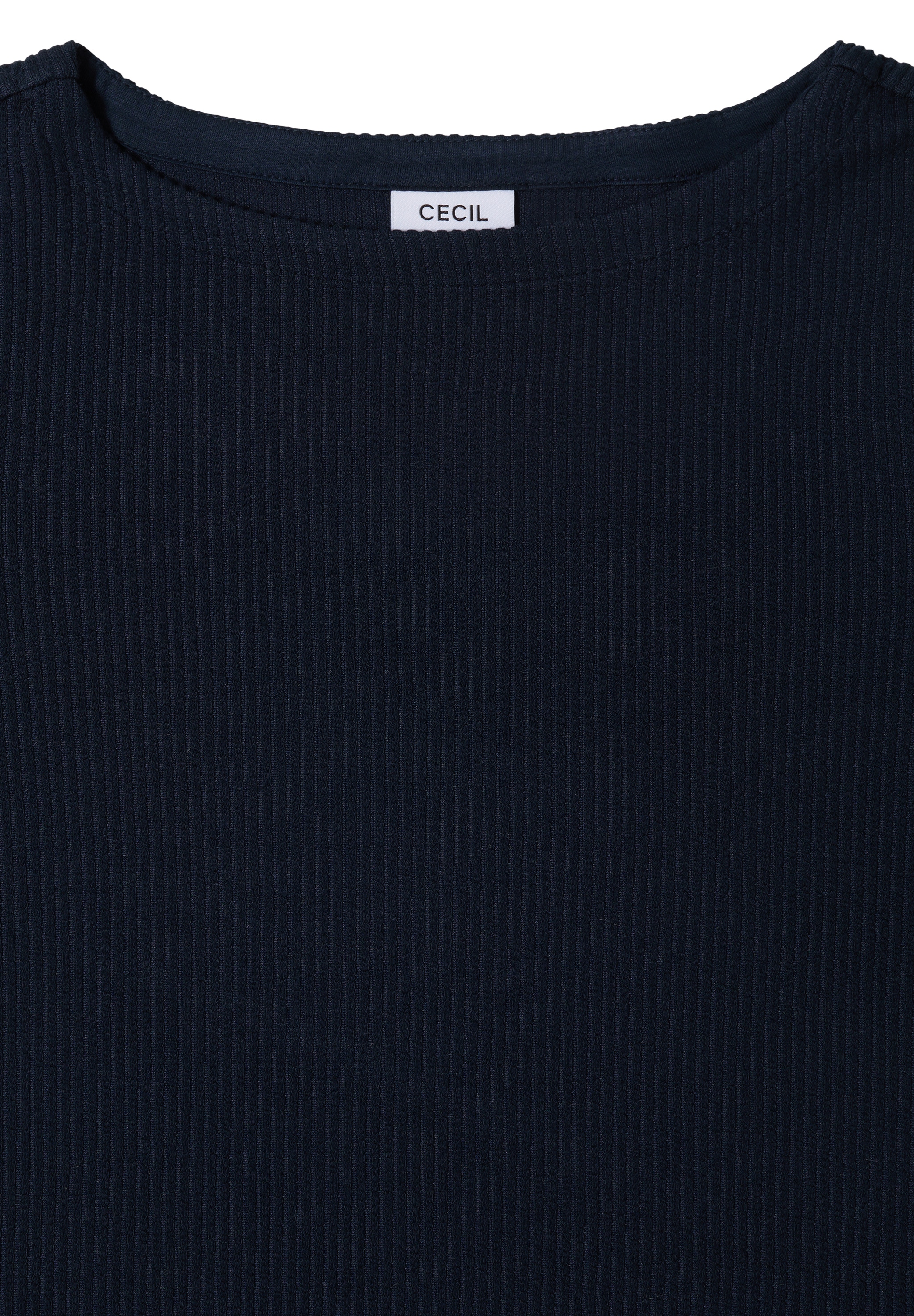 Cecil T-shirt à manches longues mit vertikaler Struktur und Viskose
