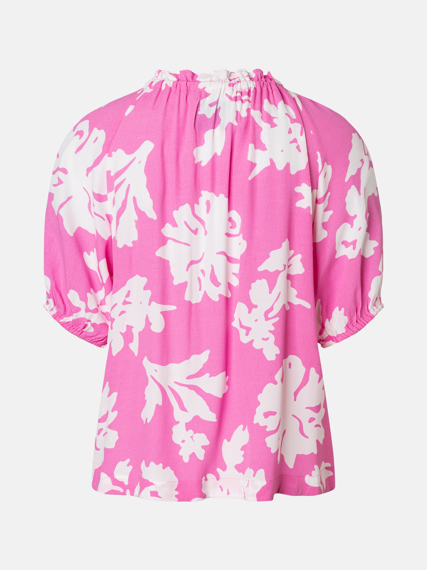 Lieblingsstück Druckbluse »RiaL« mit gerafftem Ausschnitt, Bindeband