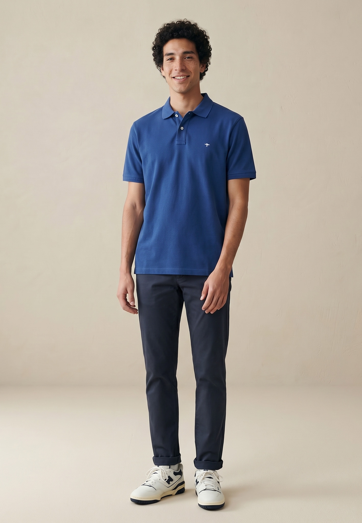 FYNCH-HATTON Poloshirt normale Passform, mit 2-Knopf-Polokragen, aus Baumwolle