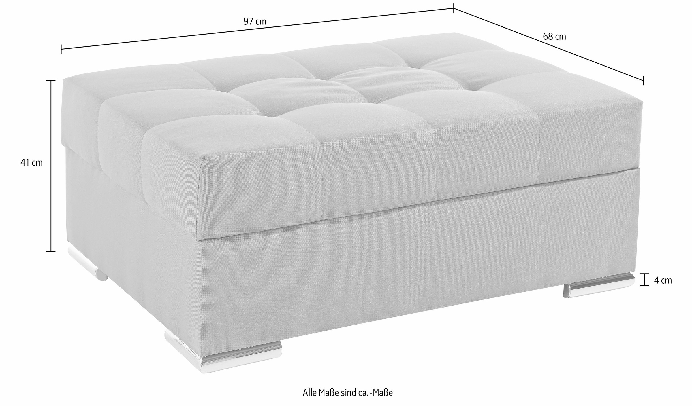 COLLECTION AB Tabouret rembourré »Josy, B: 97 cm« individuell zu kombinieren, Federkern