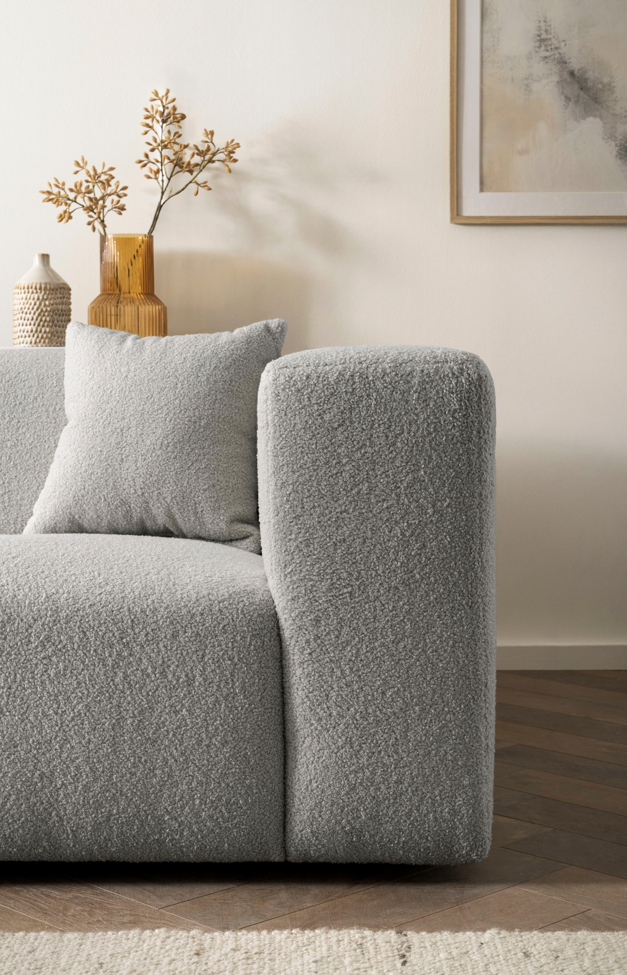 Home affaire Polsterecke »BAKELS, Ecksofa-Set mit Hocker, L-Form mit Schlaffunktion« Ecksofa-Set (incl. Hocker) im trendigen Megacord