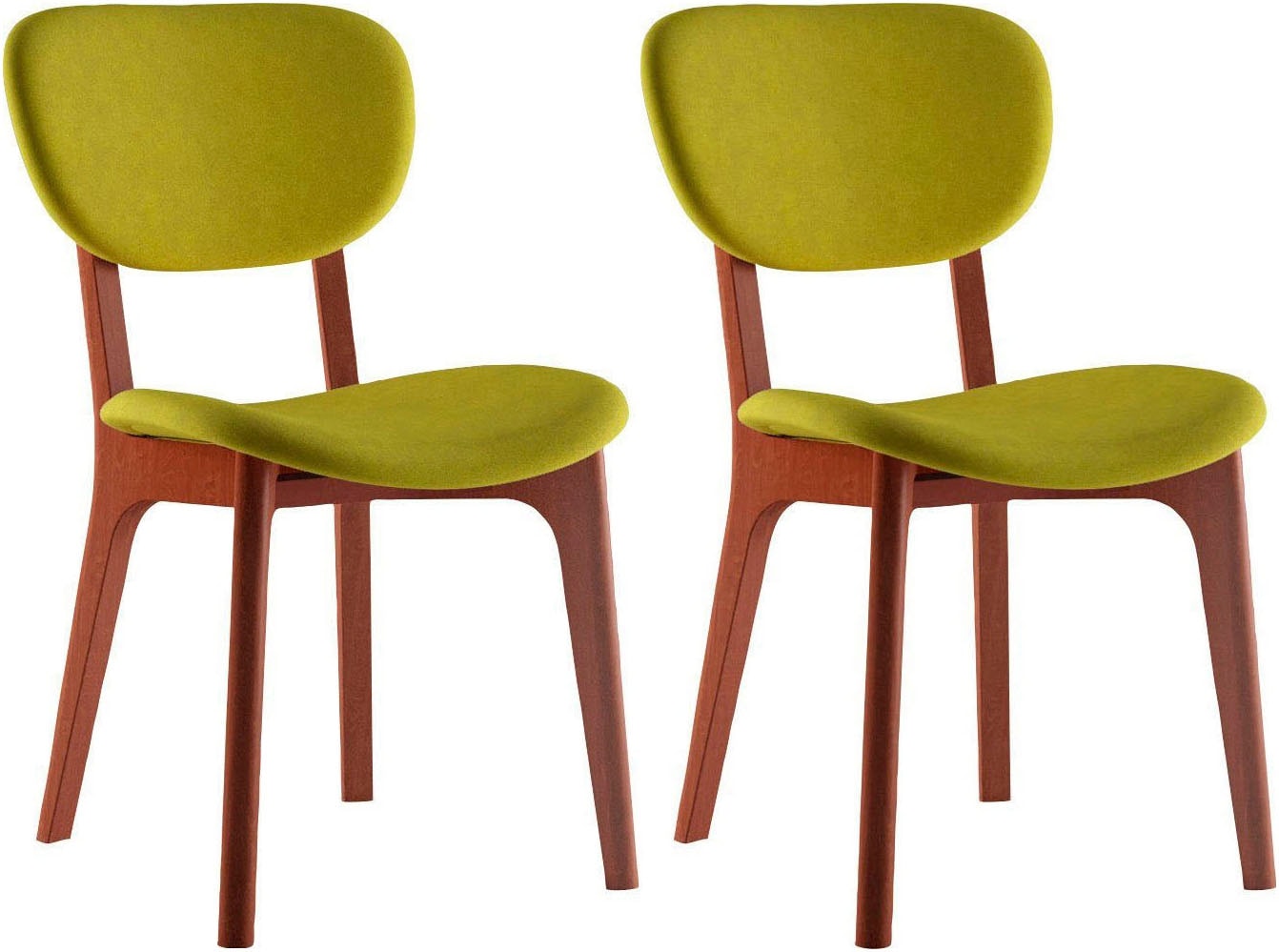 Home affaire Chaise »COZY Made in Italy« (Ensemble) 2 cuisstructure en hêtre, cerisier ou noyer, bois massif, chaise design