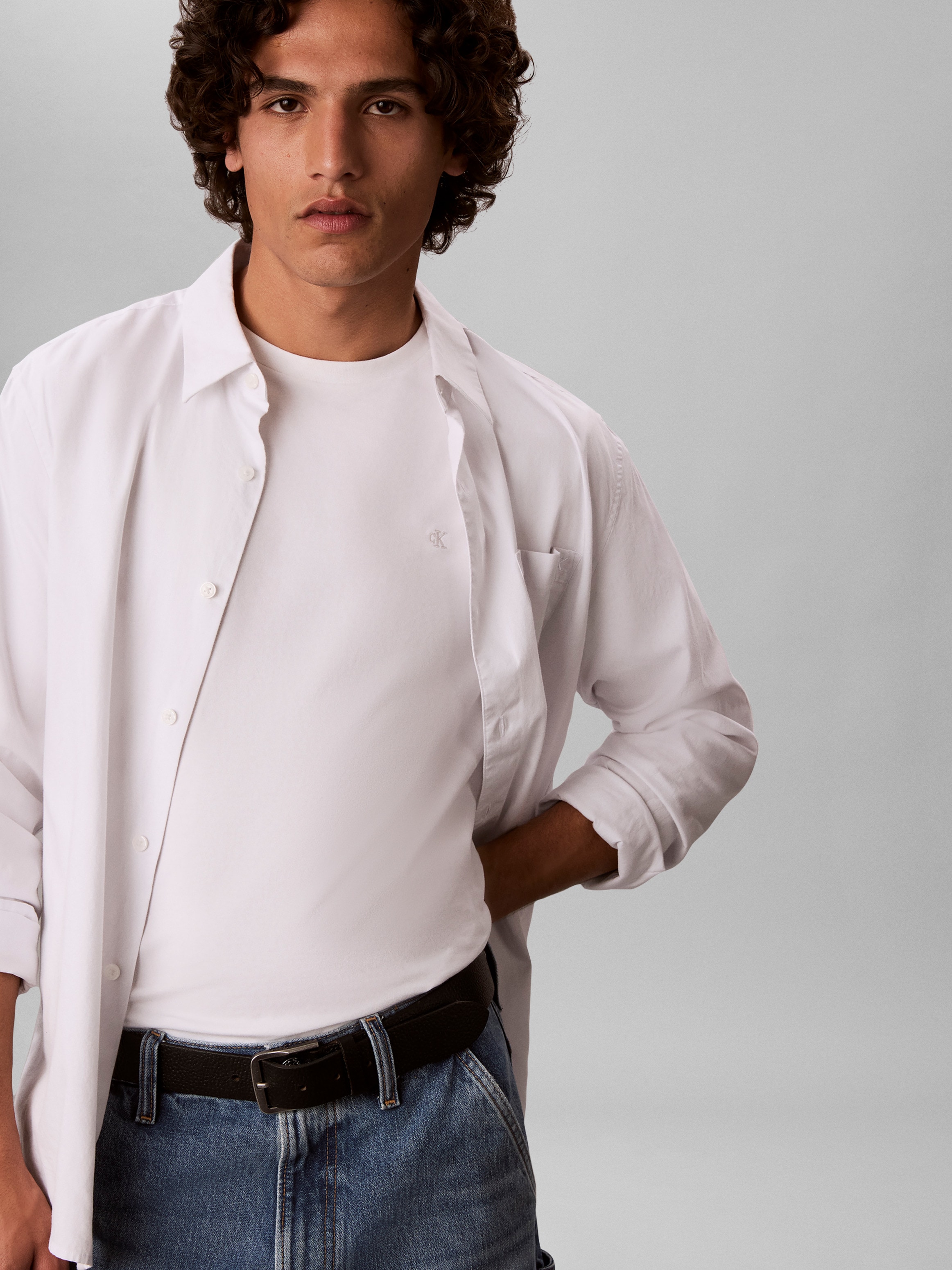 Calvin Klein Jeans T-shirt »SS STRETCH COTTON SLIM TEE« avec encolure ronde
