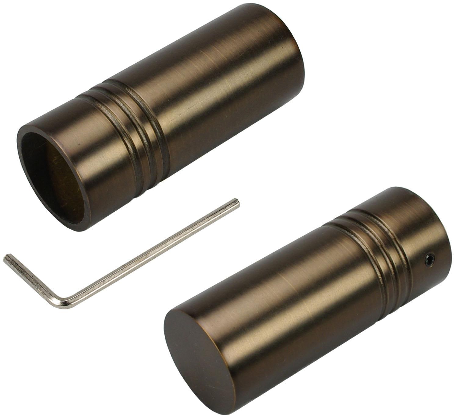 Liedeco Tringle à rideaux »CELZYLIN02SG2L« Ø 25 mm 2 course-läufig Dimension fixe 2 rails, dimension fixe Ø 25/20 mm