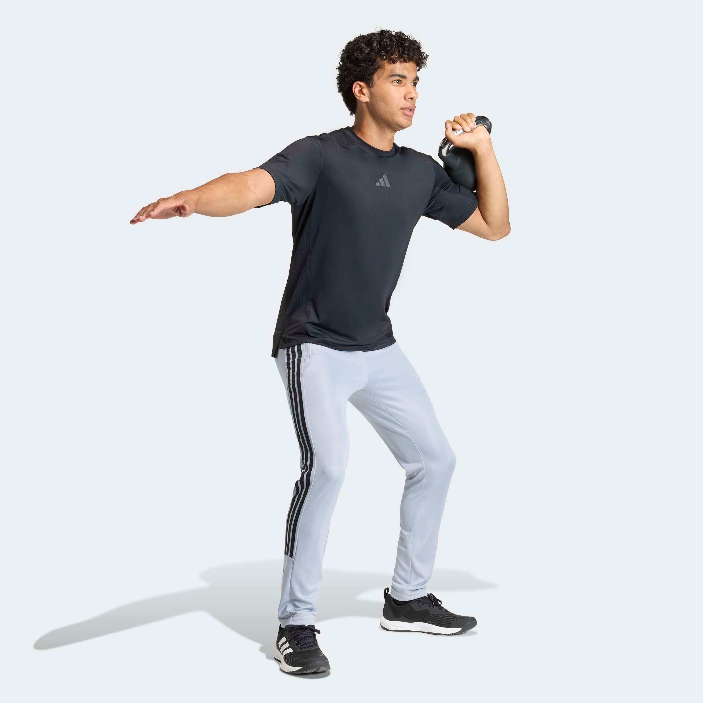 adidas Performance Pantalon de sport »WORKOUT ESSENTIALS ALL-SET 3-STREIFEN, GEWIRKTES MATERIAL«  Trainingshose, Climacool, reguläre Passform