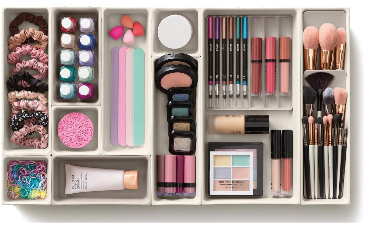 Joseph Joseph Organiseur de maquillage »Viva« 12-teilig, Make-up-Organizer, Schubladenaufbewahrung, Modularsystem