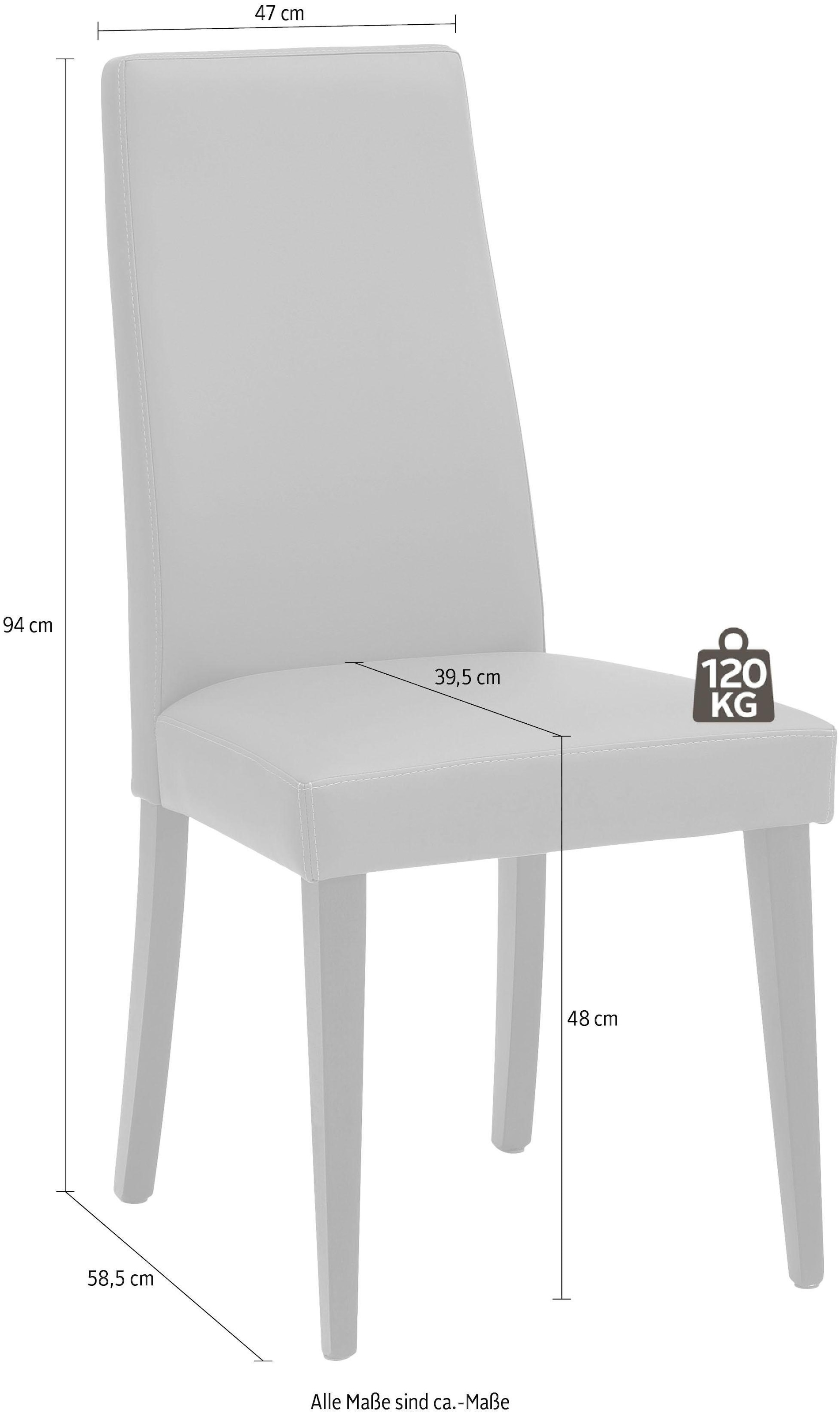 INOSIGN Chaise de salle à manger »Mary« (Set) 2 cuisBeine wahlweise Buche natur oder wengefarben