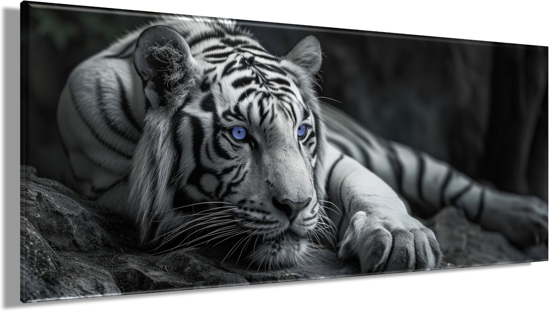 Bönninghoff Tableau sur toile »Wandbild TIGER XXL 60x140 cm – Leinwandbild Keilrahmen Deko modern« Animaux | Animaux sauvages | Félins | Tigre 1 cuis tlg. tendu sur châssis