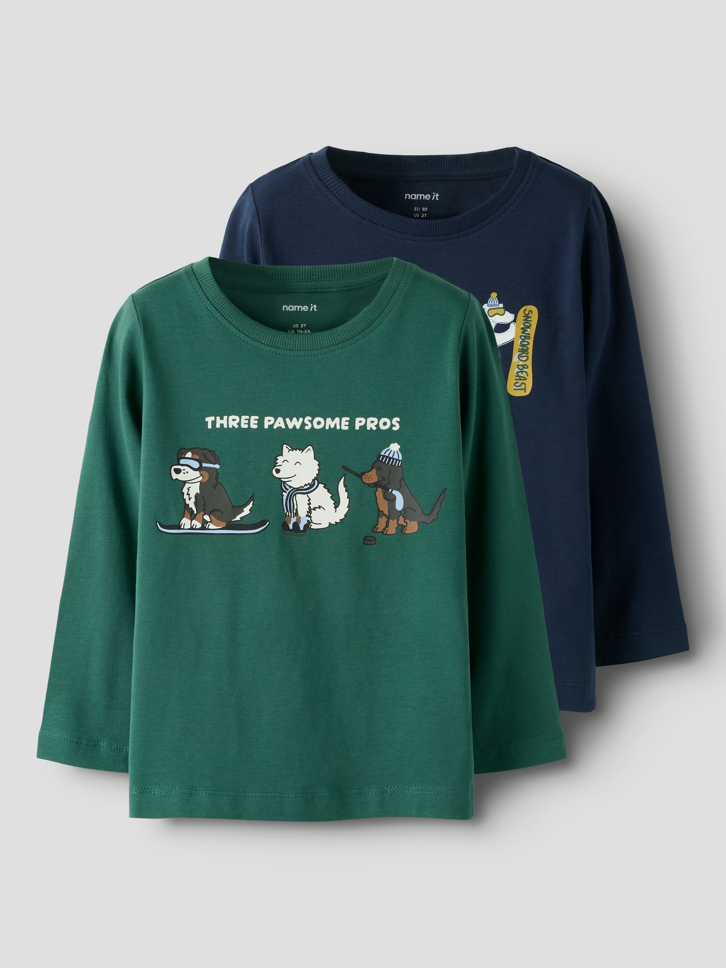 Name It Langarmshirt »NMMVUX 2P LS TOP« Packung, 2 Stk. Baumwollmischung, regular fit