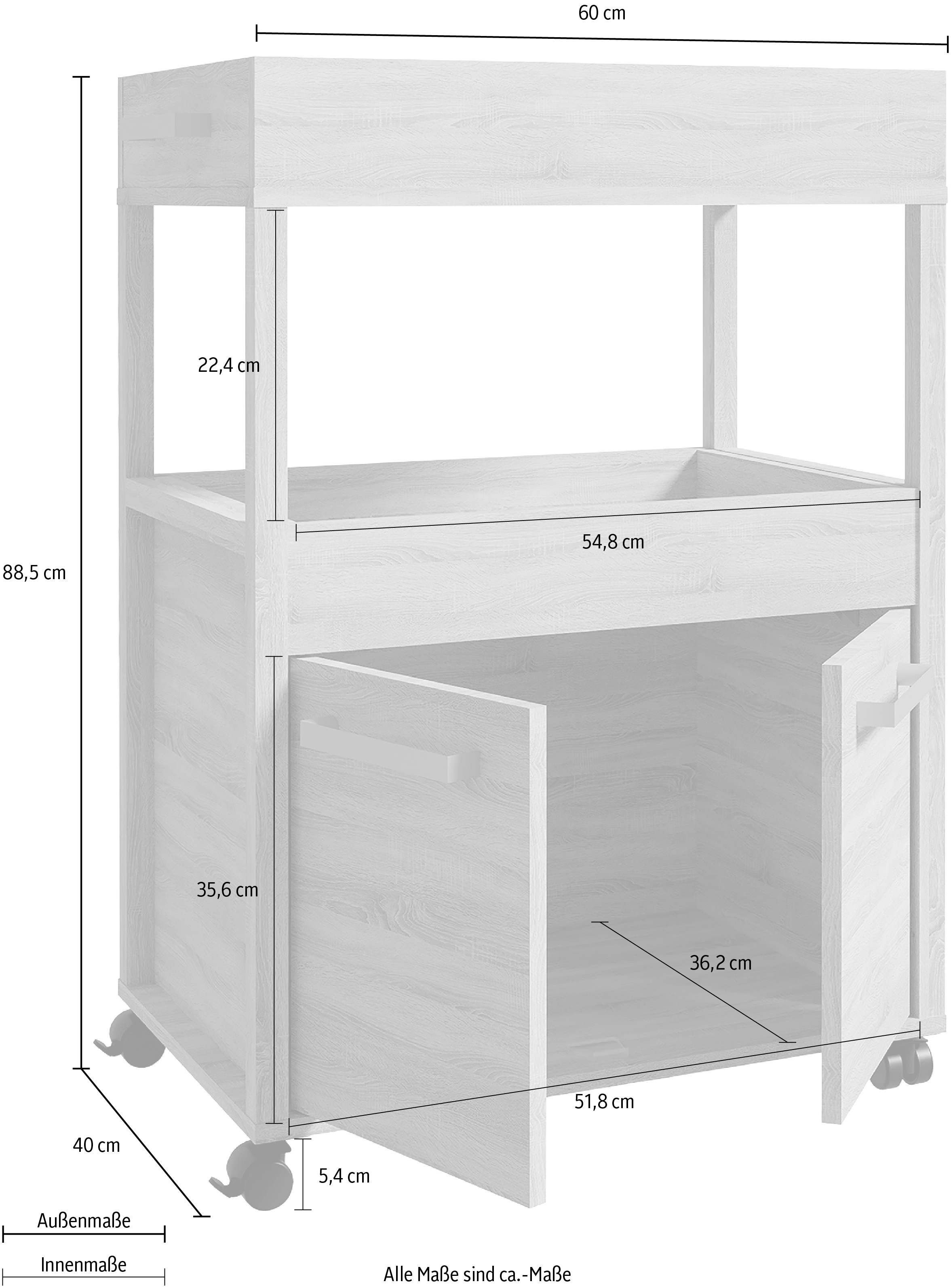 FORTE Barschrank »Homebar« Höhe ca. 88,5 cm