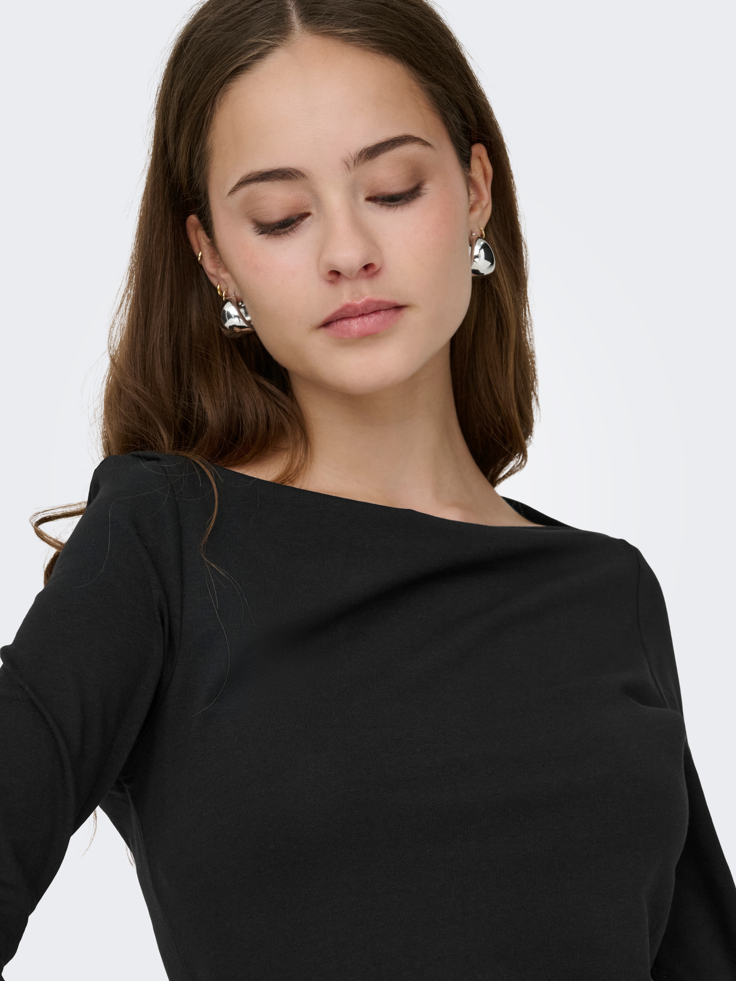 ONLY Langarmshirt »ONLKISS LIFE LS BOATNECK TOP CC JRS NOOS«