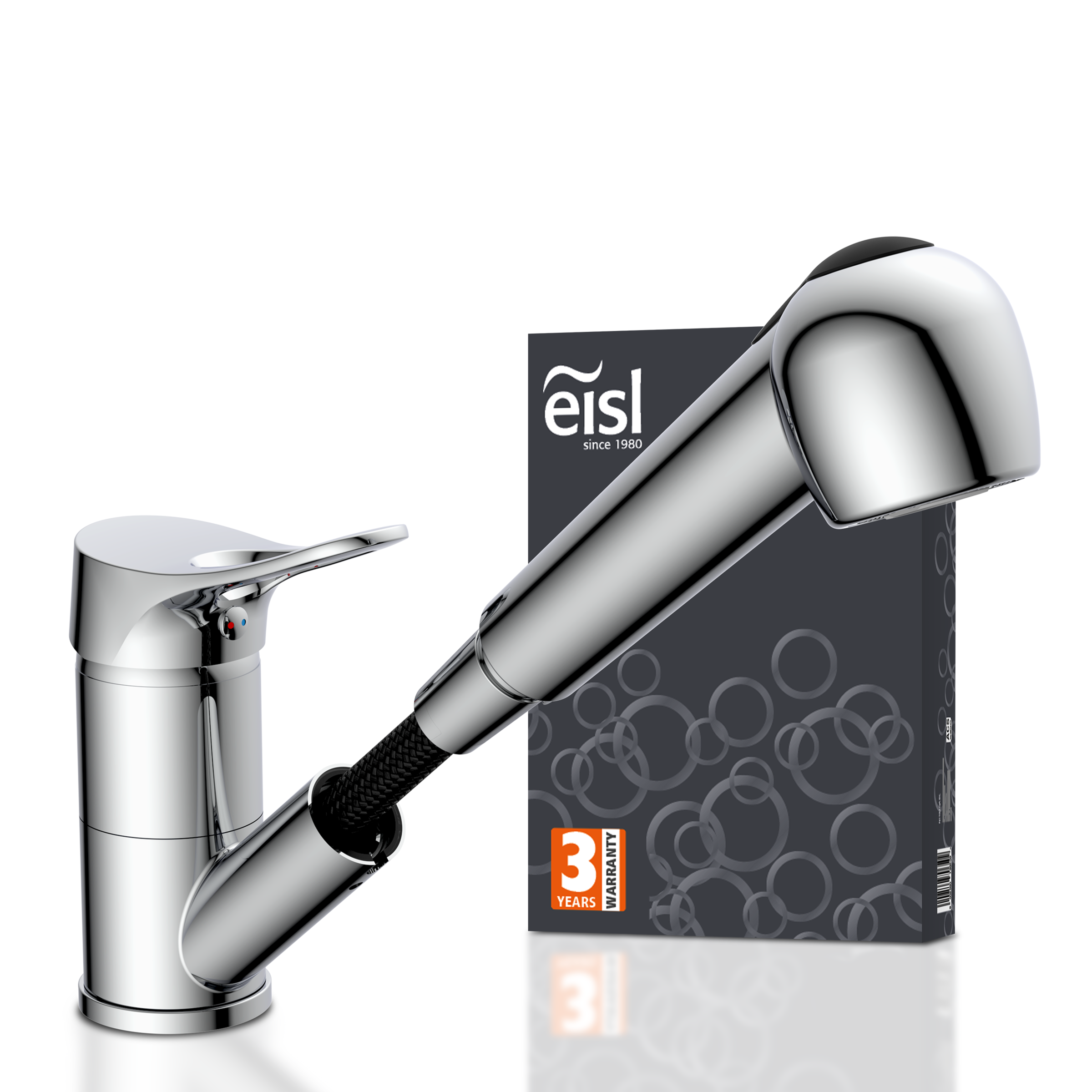 Eisl Spültischarmatur »Verona« mit Geschirrbrause, Wasserhahn ausziehbar, 360° schwenkbar, Chrom