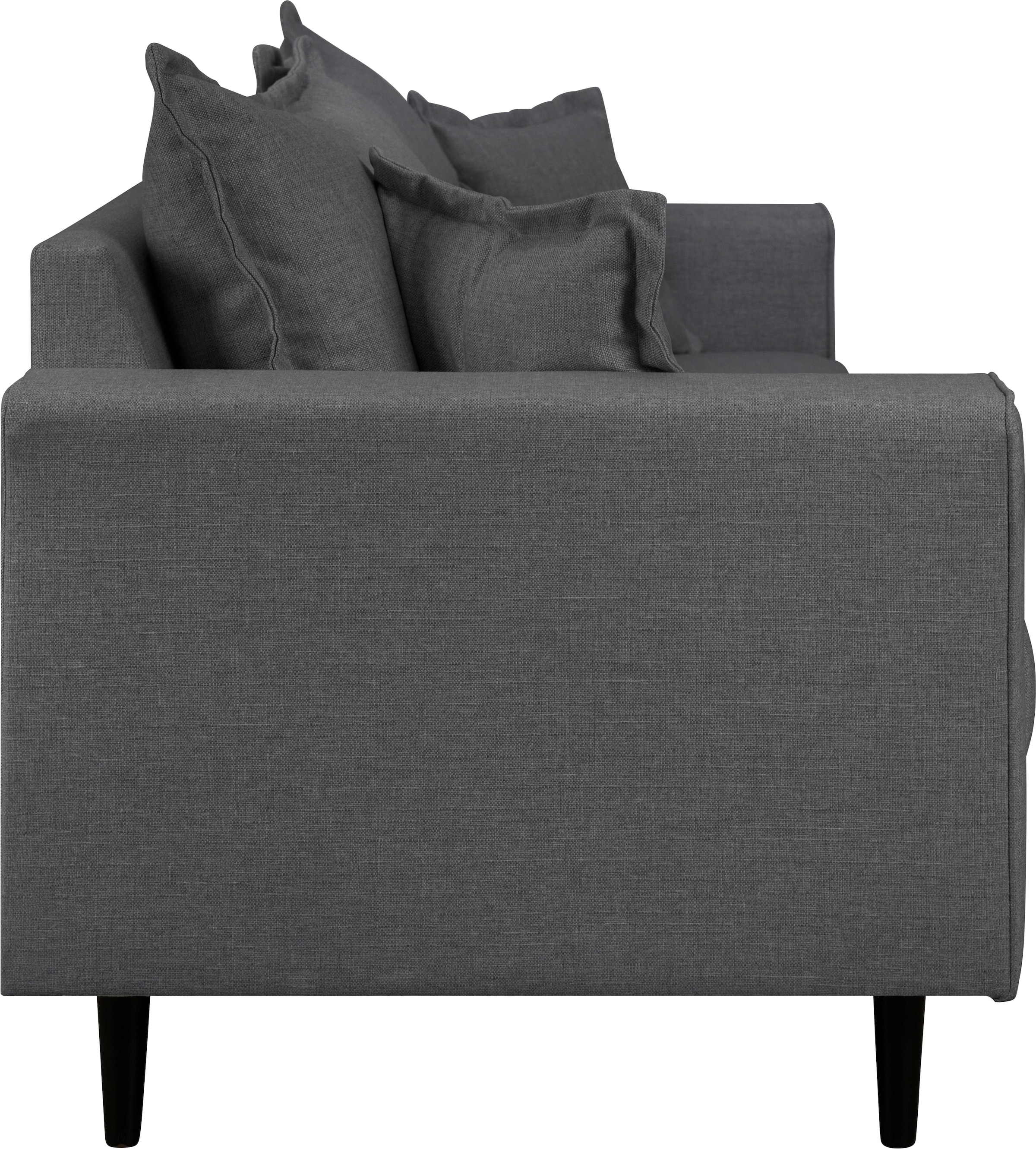 Home affaire 3-places »VEYRAS, hoher Sitzkomfort, Masse B/T/H: 212/84/76 cm« mit Wellenunterfederung, incl. Rückenkissen und Zierkissen