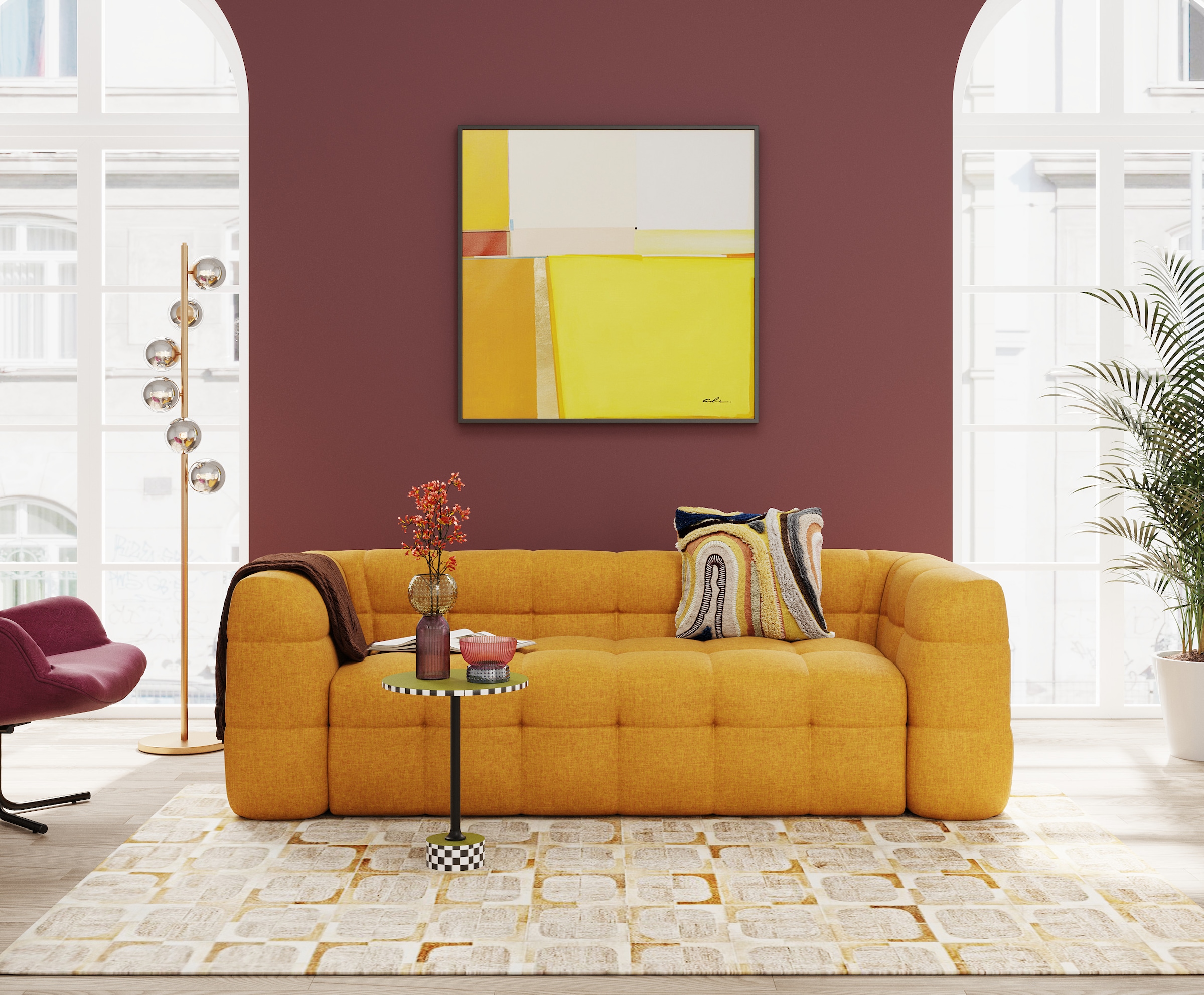 Kare Design Coussin décoratif »Lava, Kissenhülle mit Füllung, 45x45 cm« stützt Kopf und Nacken angenehm und sorgt für erholsamen Schlaf