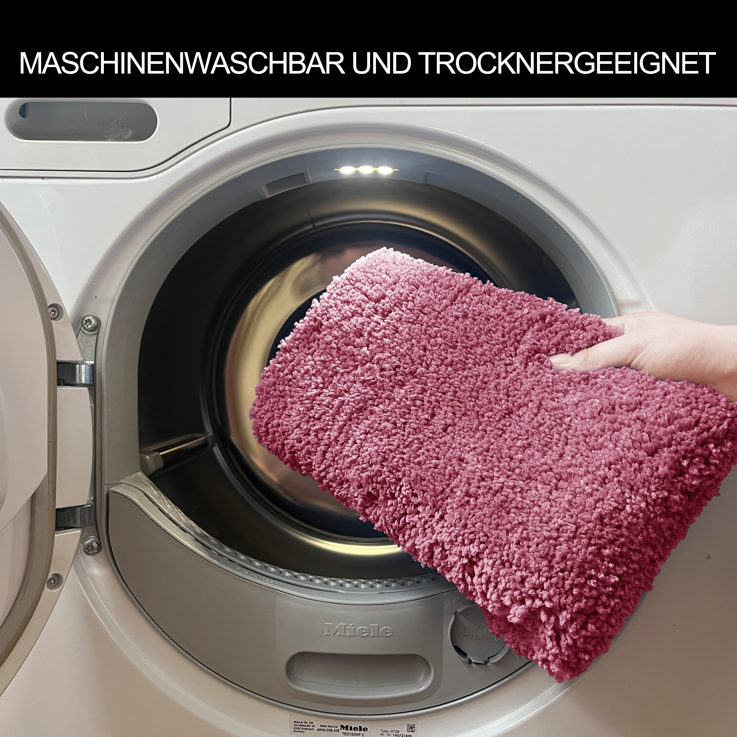 GOODproduct Badematte »Inga, Badezimmer Teppich, Badvorleger« Höhe 20 mm rutschhemmend beschichtet fussbodenheizungsgeeignet | schnell trocknend | strapazierfähig Badteppich, unifarben, weich, als halbrund und rechteckig erhältlich
