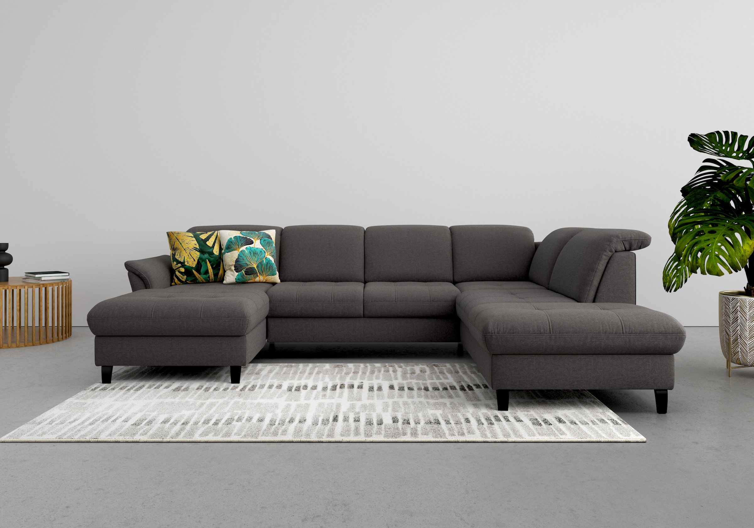 sit&more Paysage de salon »Maggiore U-Form« wahlweise mit Kopfteilverstellung, Bettfunktion und Stauraum