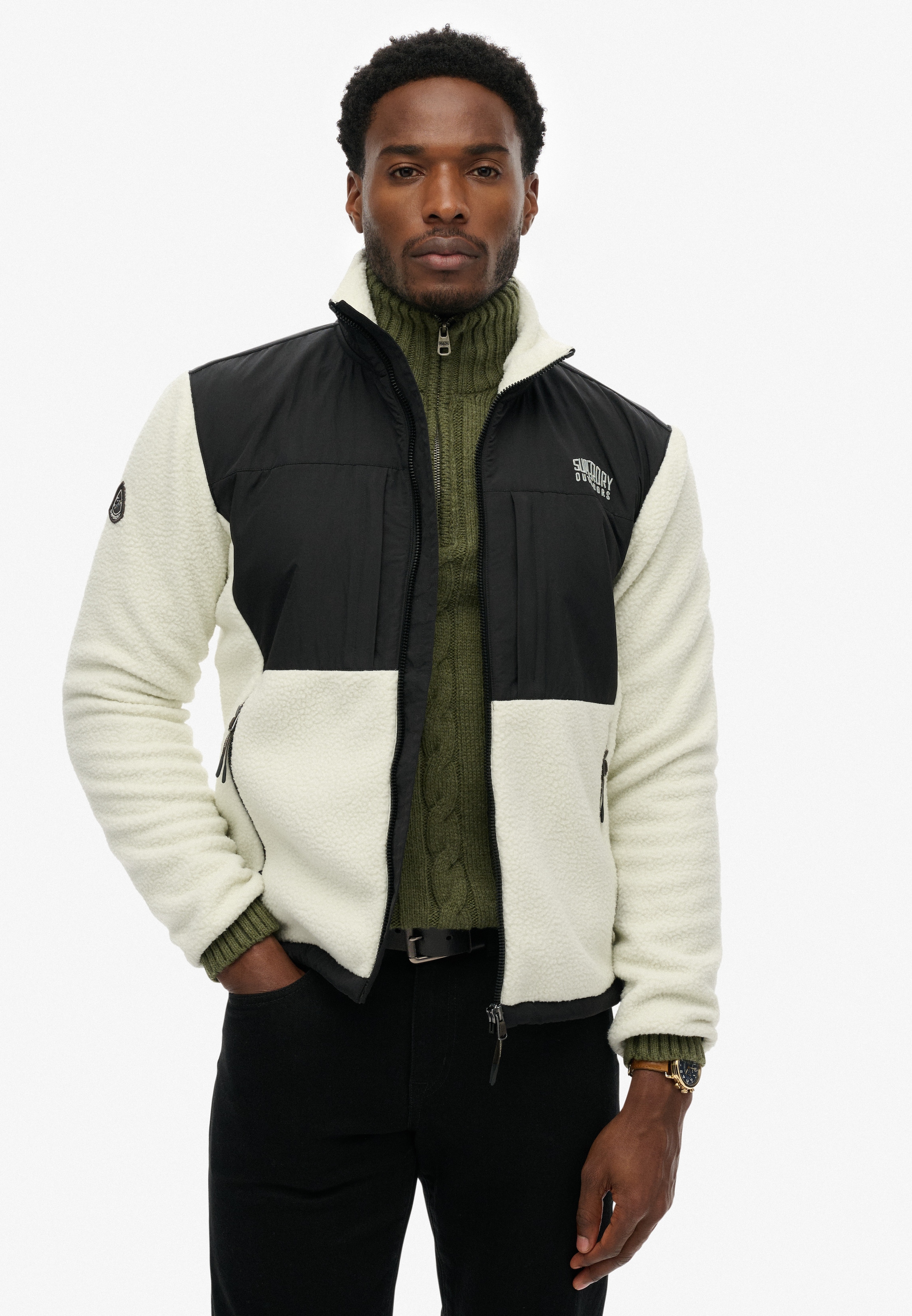 Superdry Parka »POLAR FLEECE HYBRID TREKKER« in toller Fleece Qualität
