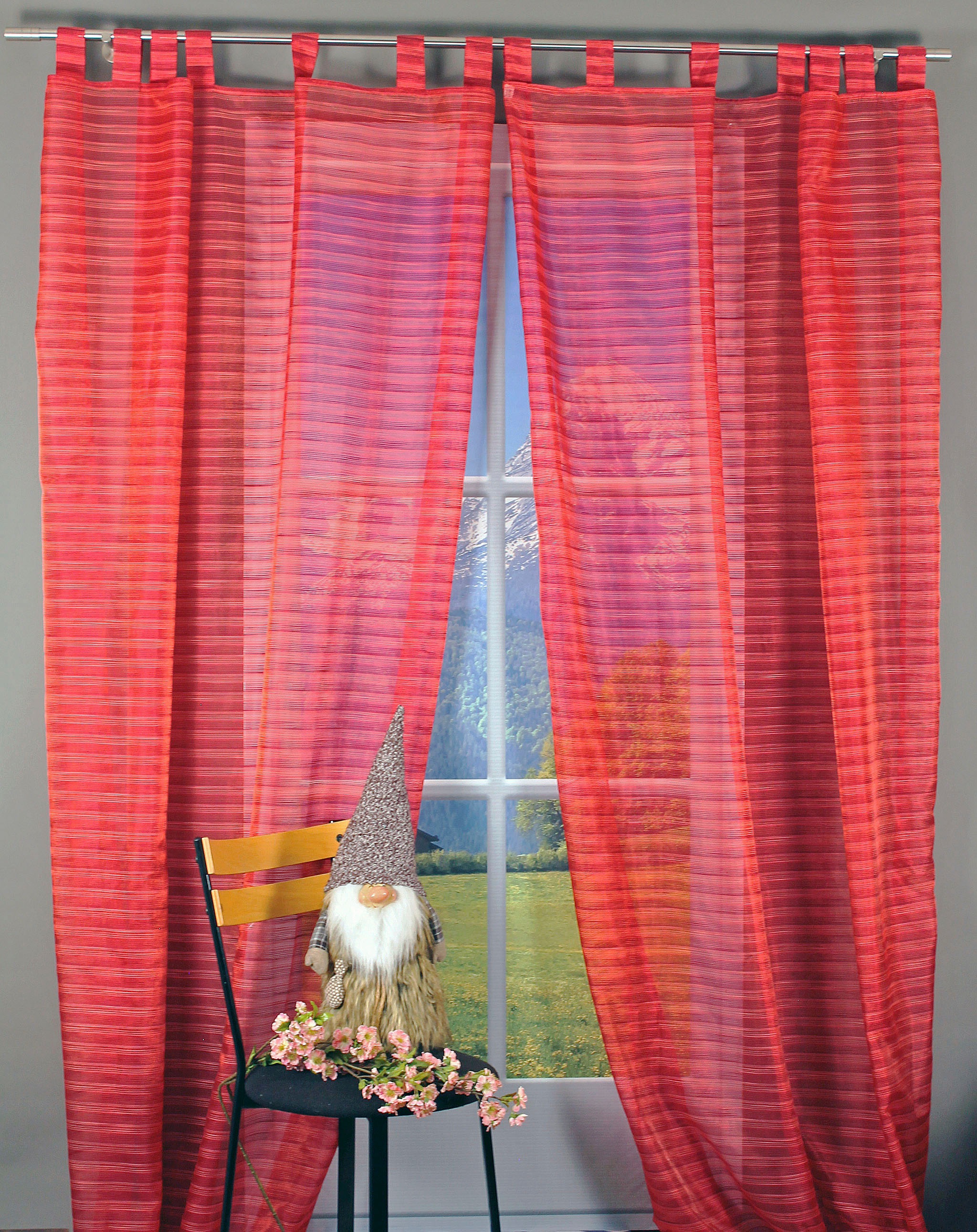 HOSSNER - ART OF HOME DECO Gardine »Egelsee« Schlaufen 1 Stk. tlg. Schlaufenschal im zeitlosen Design