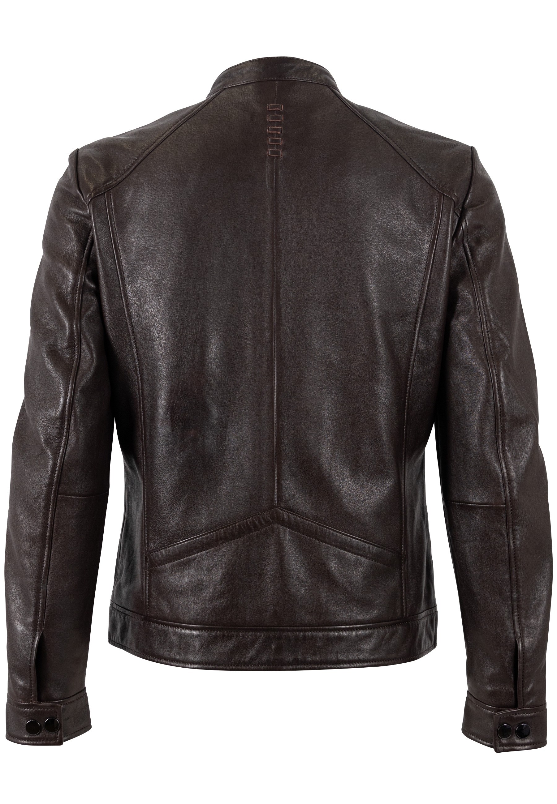 Mauritius Lederjacke »MMTibor SF« kurzer Kragen mit Druckknöpfen