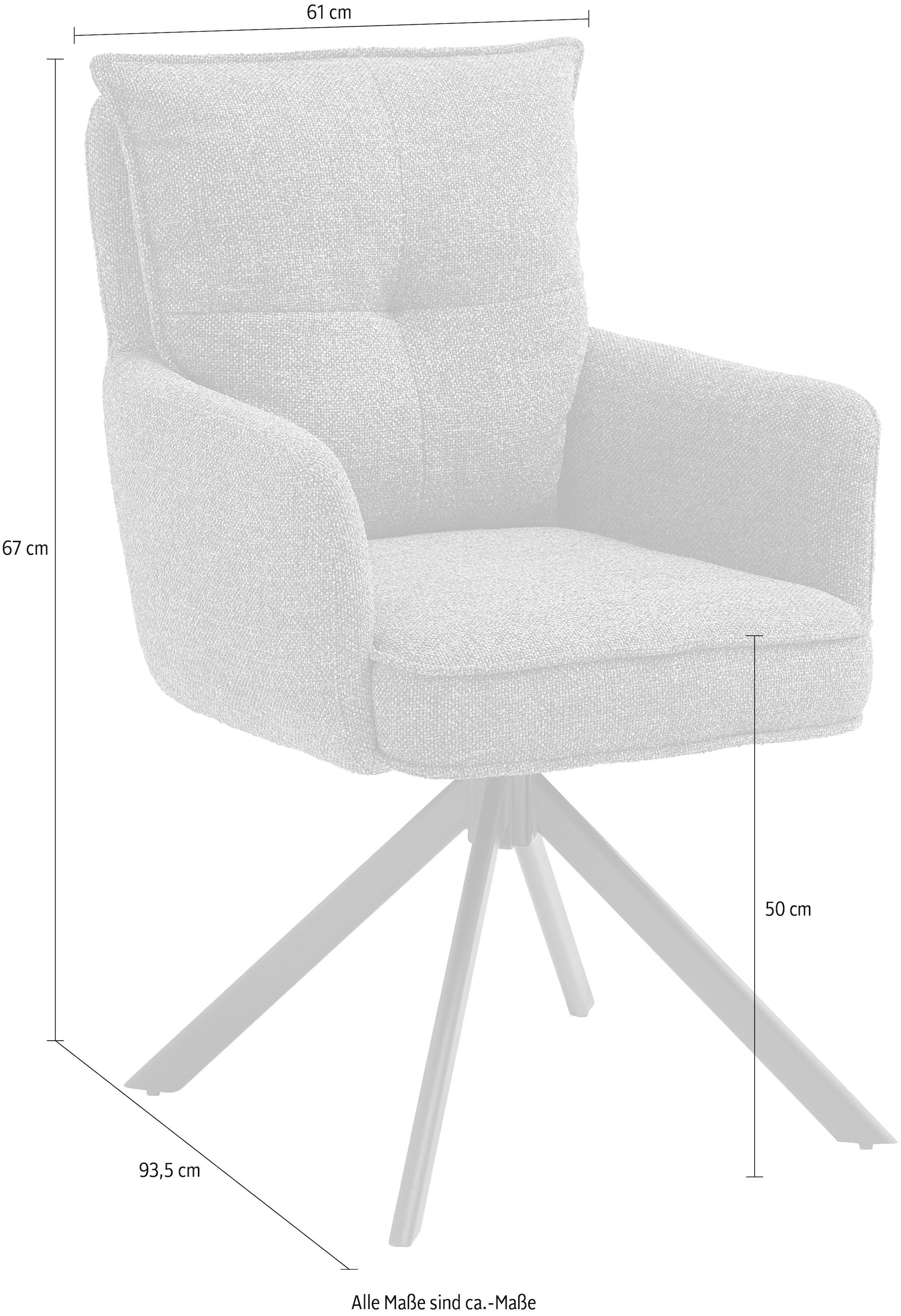 Stolkom Chaise avec accoudoirs »Sofia Young« () 4 cuisLargeur 61cm, pivotant à 180 degrés