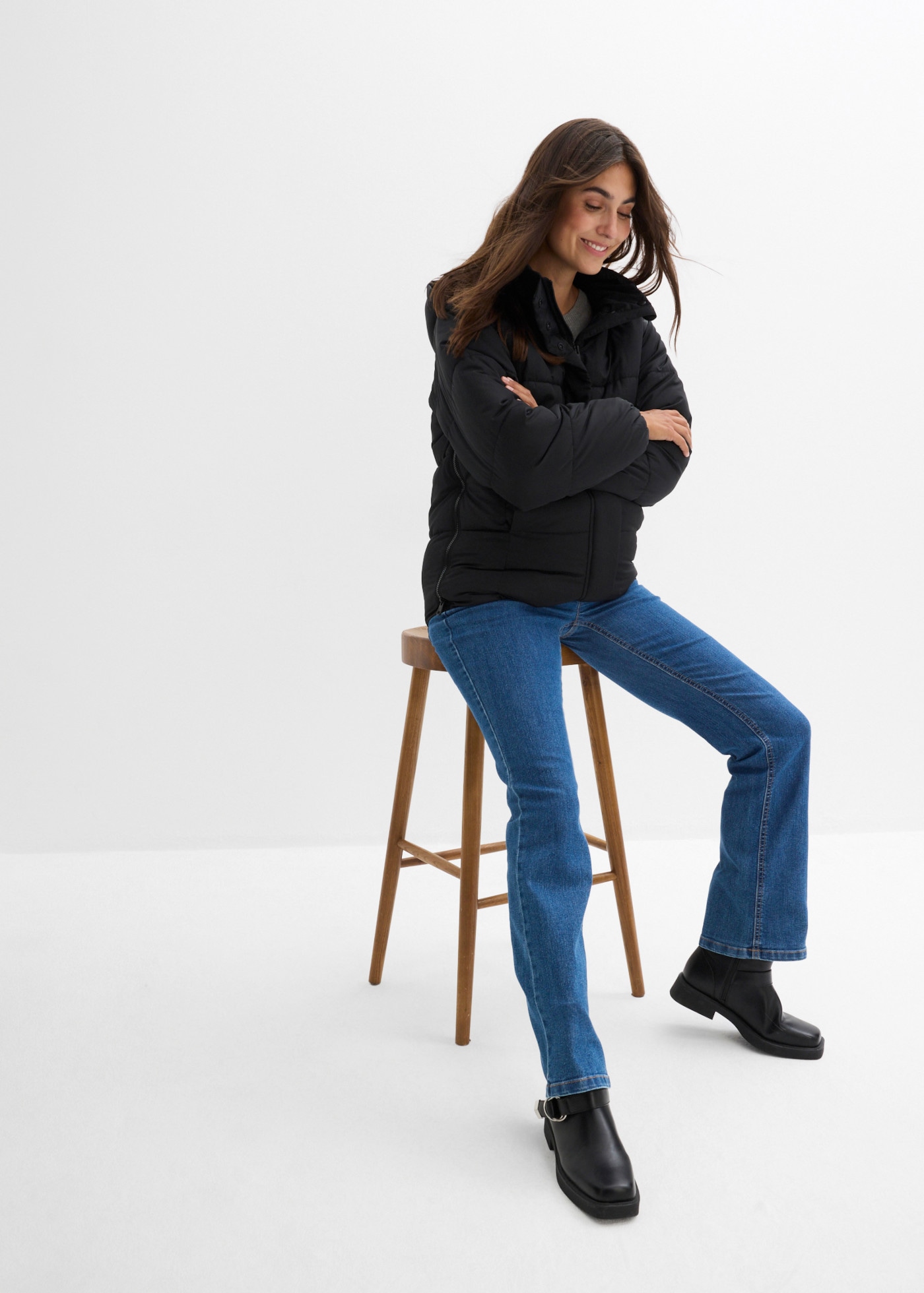 bonprix Veste de maternité matelassé, déperlant, coupe ample
