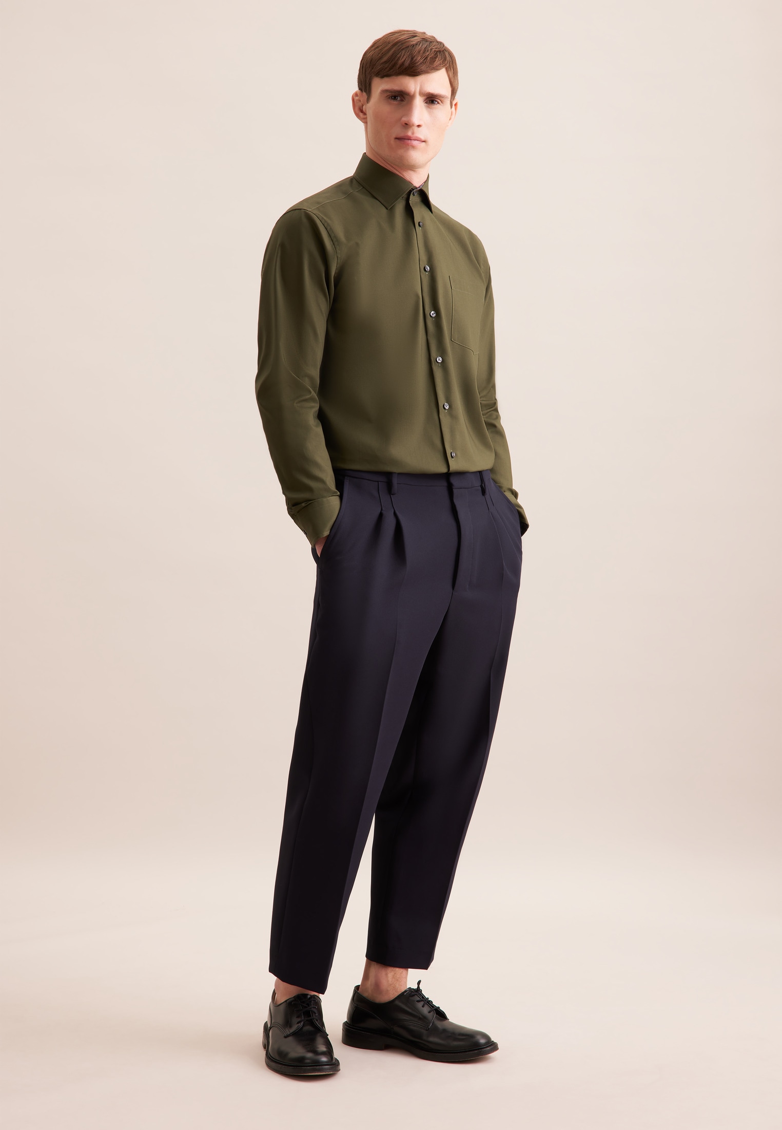 seidensticker Businesshemd »Regular« Regular 1/1 Kentkragen Uni