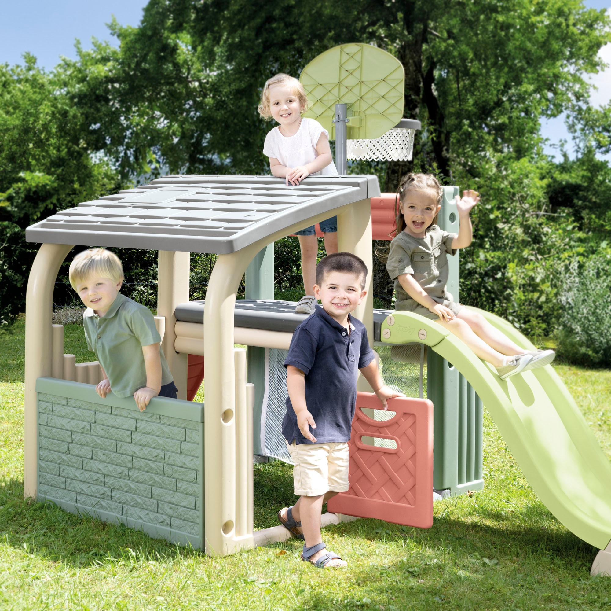 Smoby Klettergerüst »Smoby Life, Klettergerüst Fun Center« Rutsche mit Wasseranschluss; Made in Europe