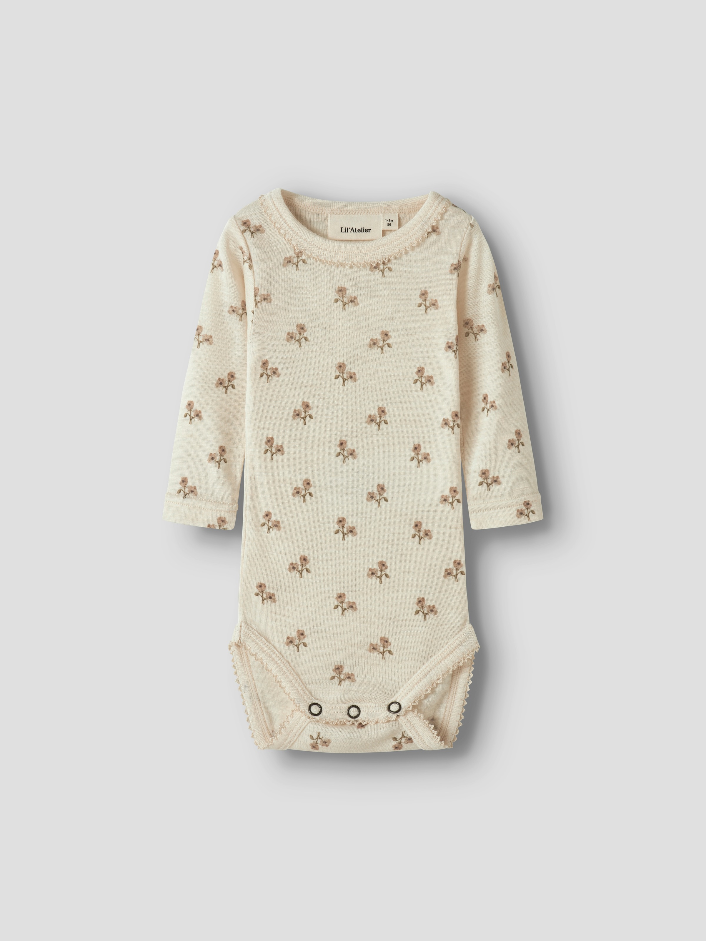 Lil' Atelier Body à manches longues »NBFNALU LS WO SLIM BODY LIL NOOS« avec une forte teneur en laine, doux et chaud