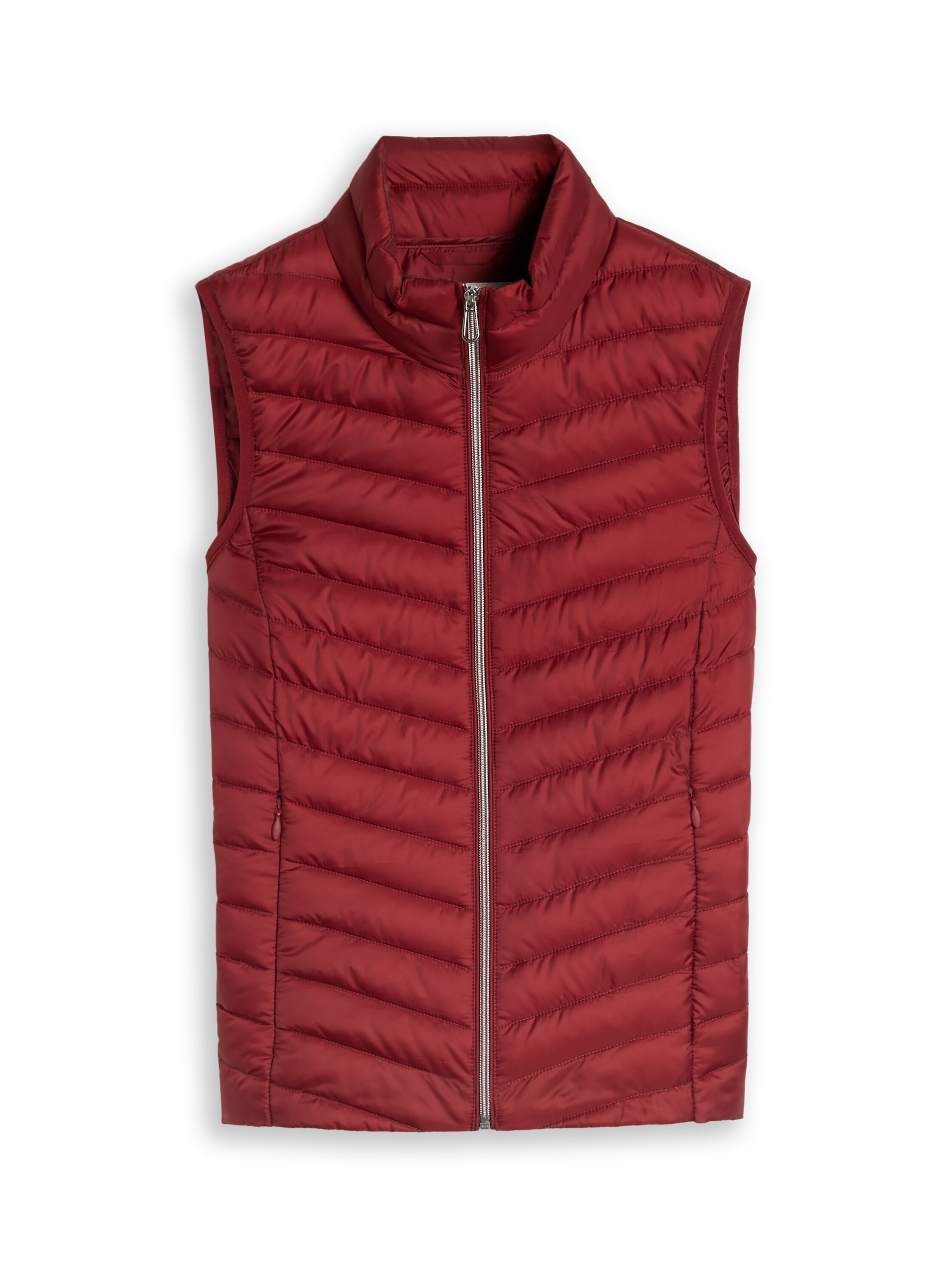TOM TAILOR Gilet matelassé avec col montant et fine structure matelassée